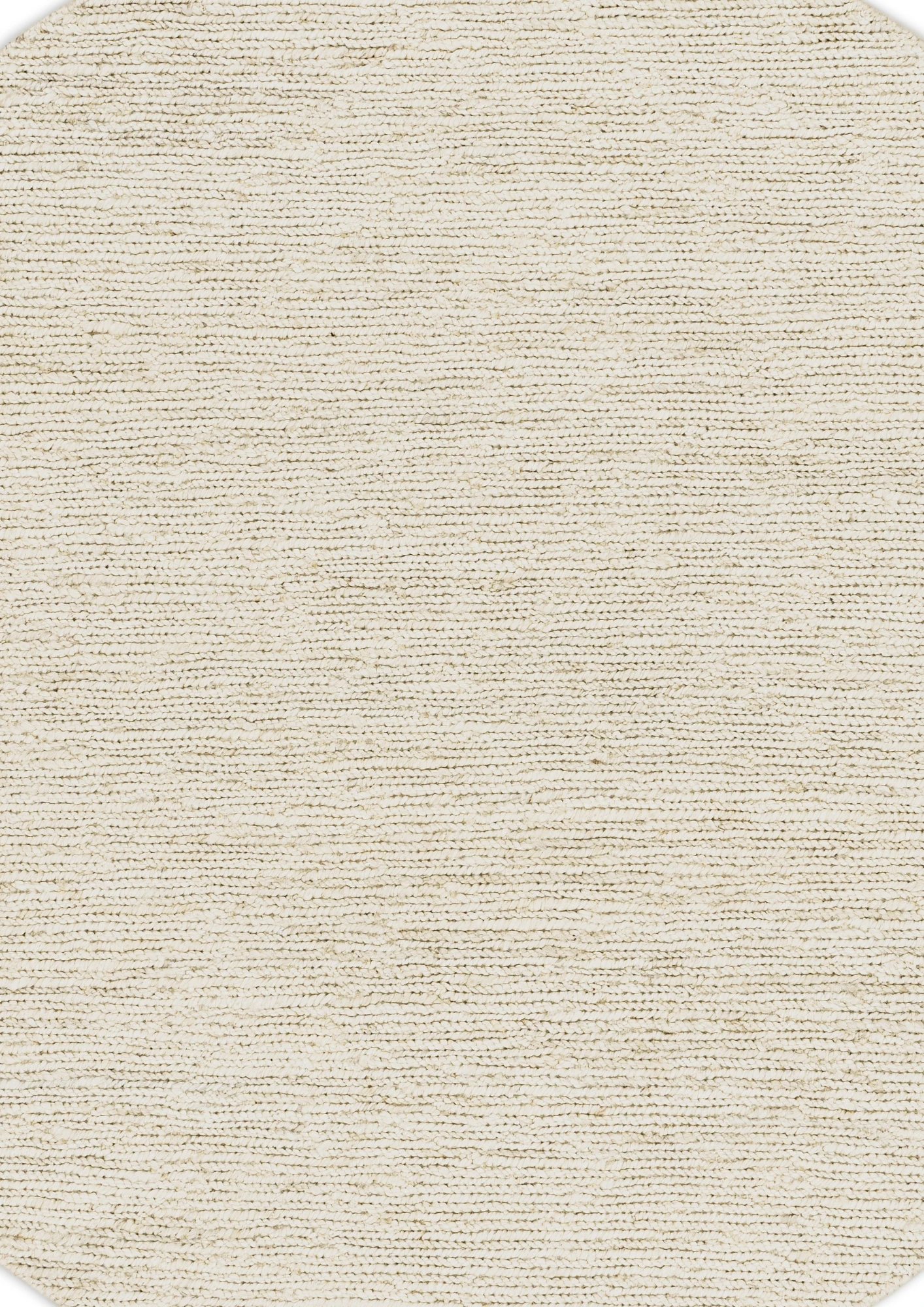 Hemp Handwoven Rug   Round Lines White - Jute - Hand Woven - Ajaypee Carpets (Thumbnail 4)