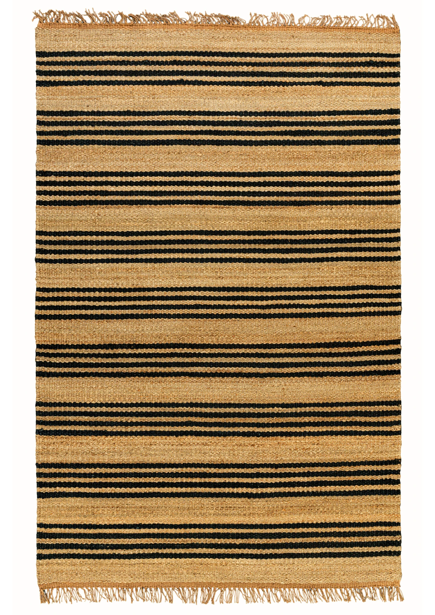 Hemp HandWoven Rug   Stripe: Finn – Jute Flatweave handmade carpet by Ajaypee Carpets