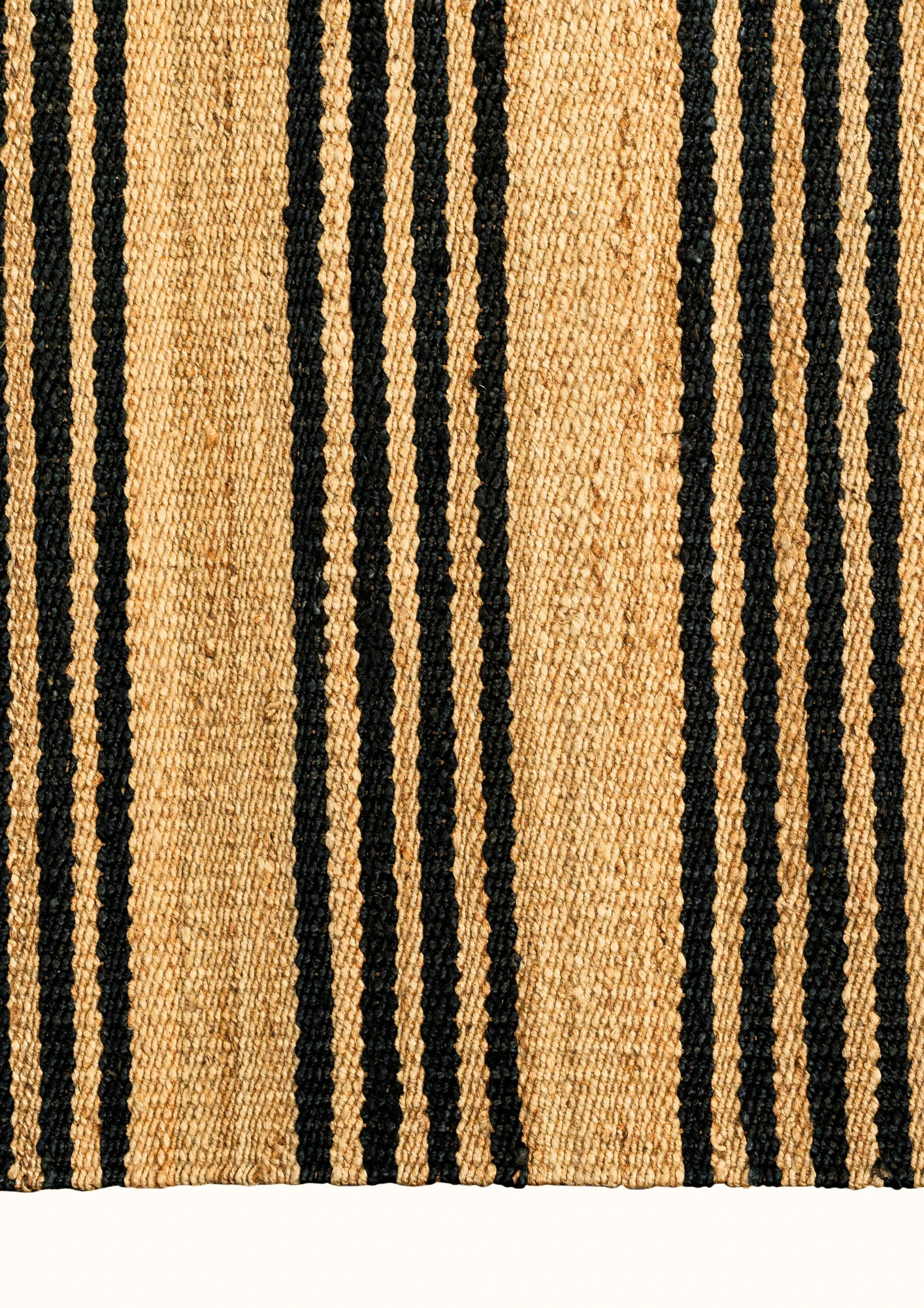 Hemp HandWoven Rug   Stripe: Finn - Jute - Flatweave - Ajaypee Carpets (Thumbnail 3)