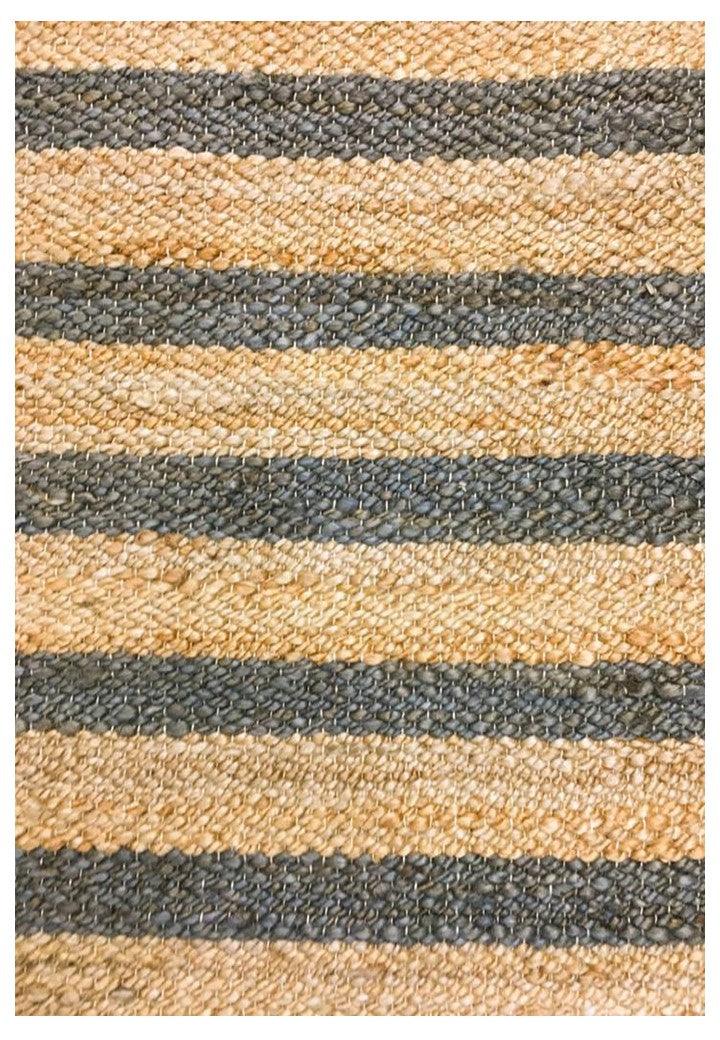 Hemp HandWoven Rug   Stripe: Grey – Jute Hand Woven handmade carpet by Ajaypee Carpets
