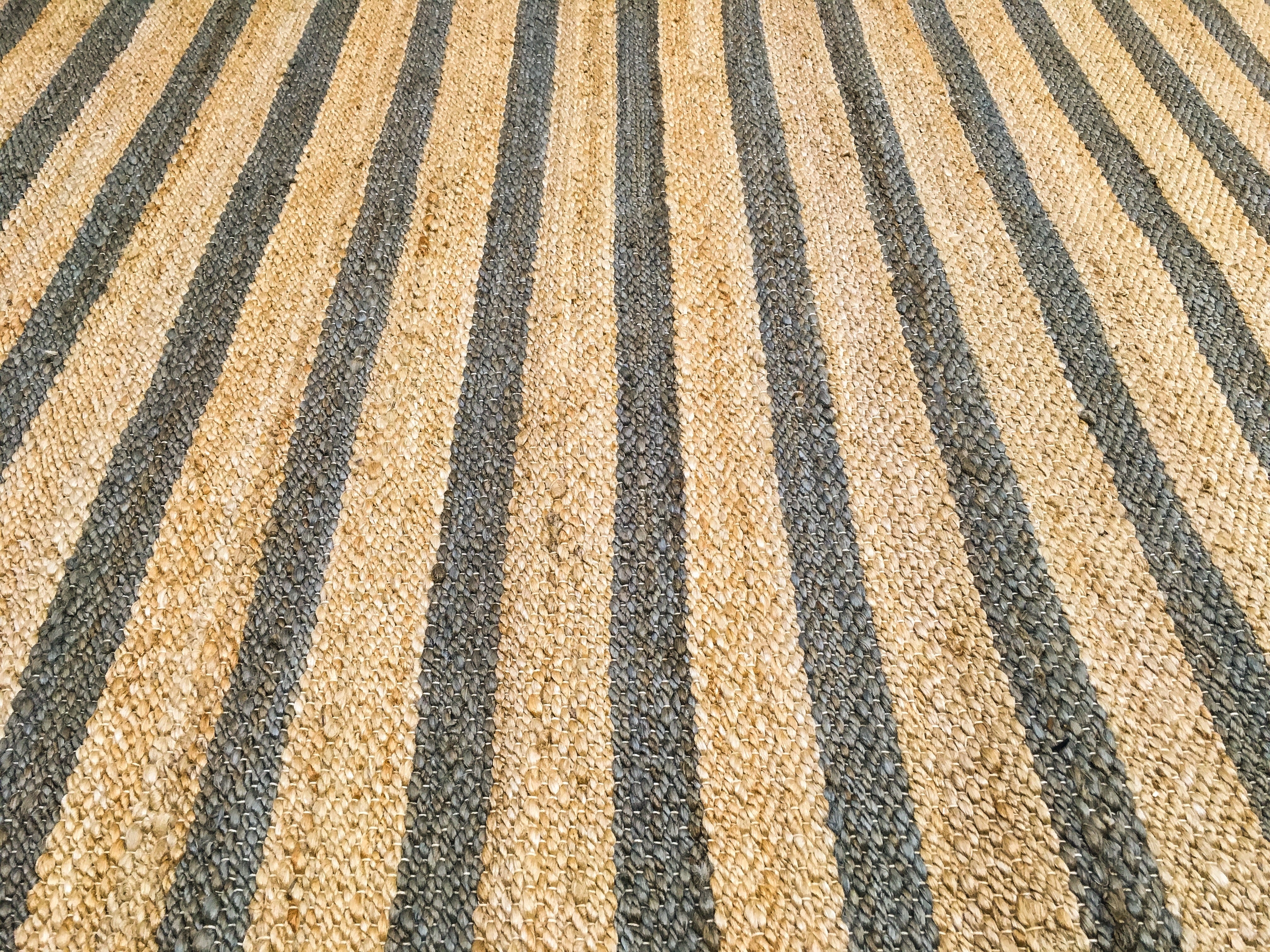 Hemp HandWoven Rug   Stripe: Grey - Jute - Hand Woven - Ajaypee Carpets (Thumbnail 2)