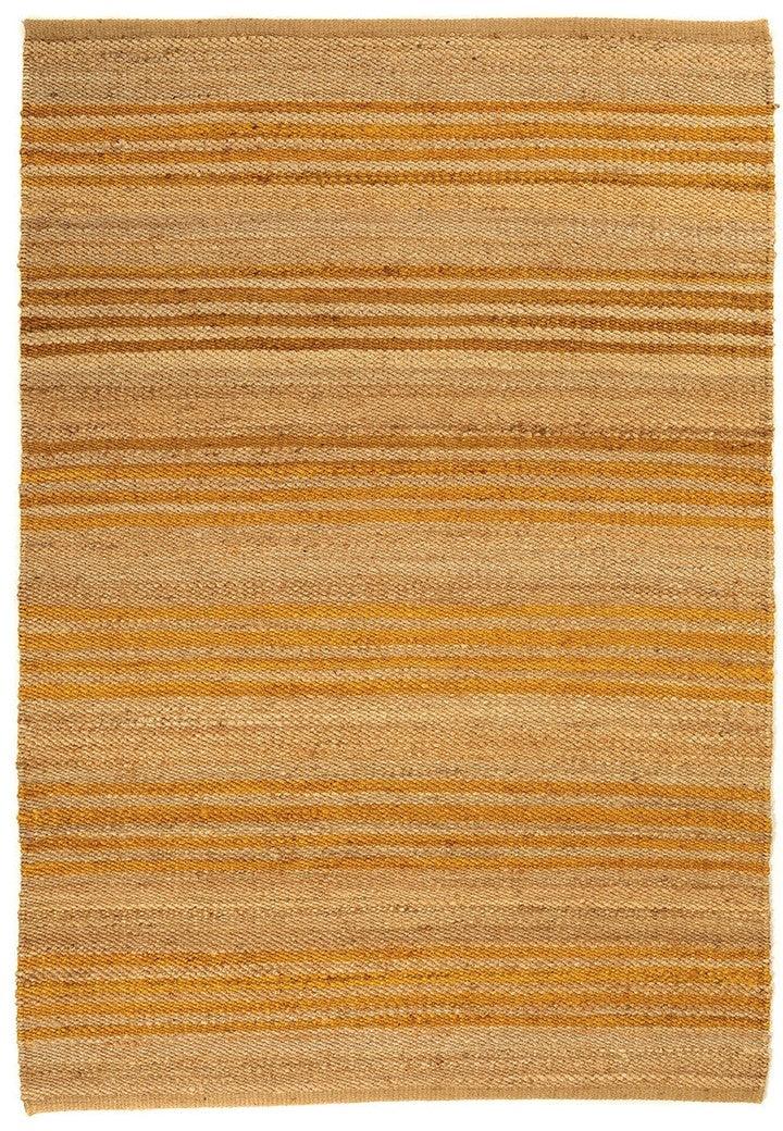 Hemp HandWoven Rug   Stripe: SunFlower – Jute Flatweave handmade carpet by Ajaypee Carpets