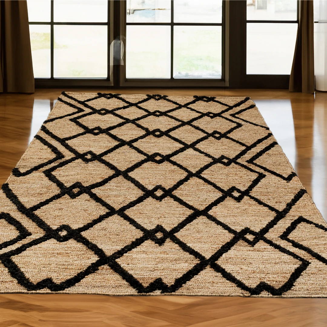 Hemp Handwoven Rug    Wales - Jute - Hand Woven - Ajaypee Carpets (Thumbnail 4)
