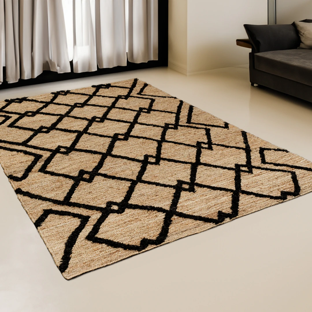 Hemp Handwoven Rug    Wales - Jute - Hand Woven - Ajaypee Carpets (Thumbnail 5)