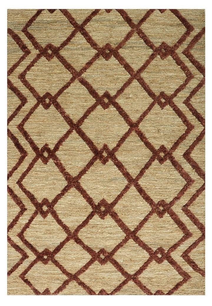 Hemp Handwoven Rug    Wales Maroon – Jute Flatweave handmade carpet by Ajaypee Carpets