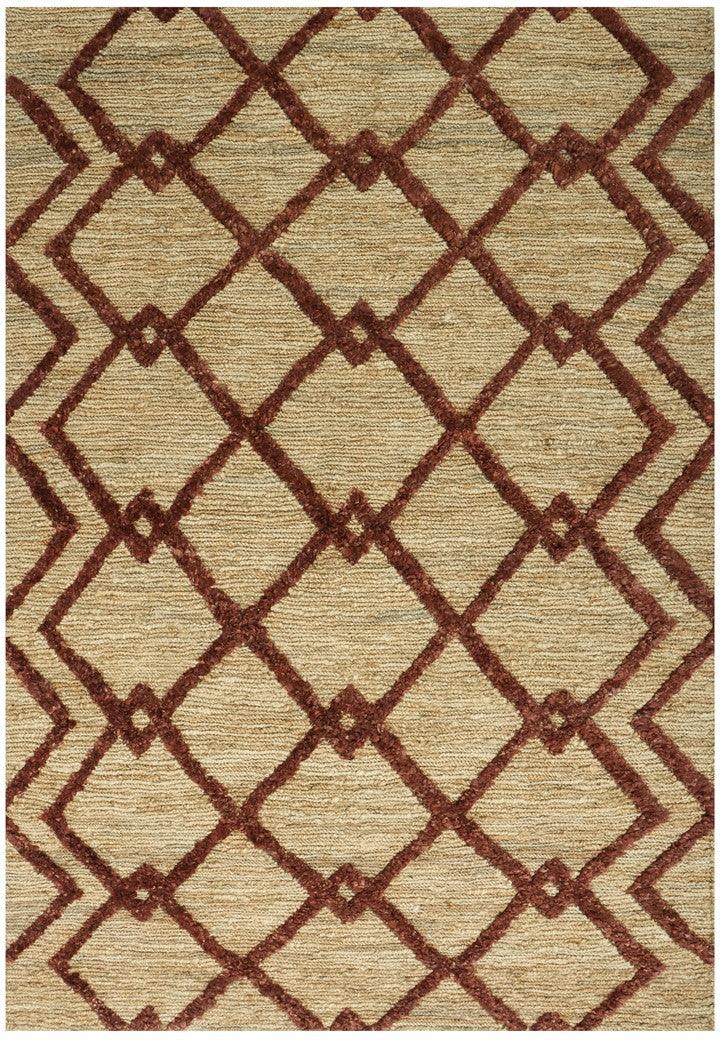 Hemp Handwoven Rug    Wales Maroon - Jute - Flatweave - Ajaypee Carpets (Thumbnail 2)