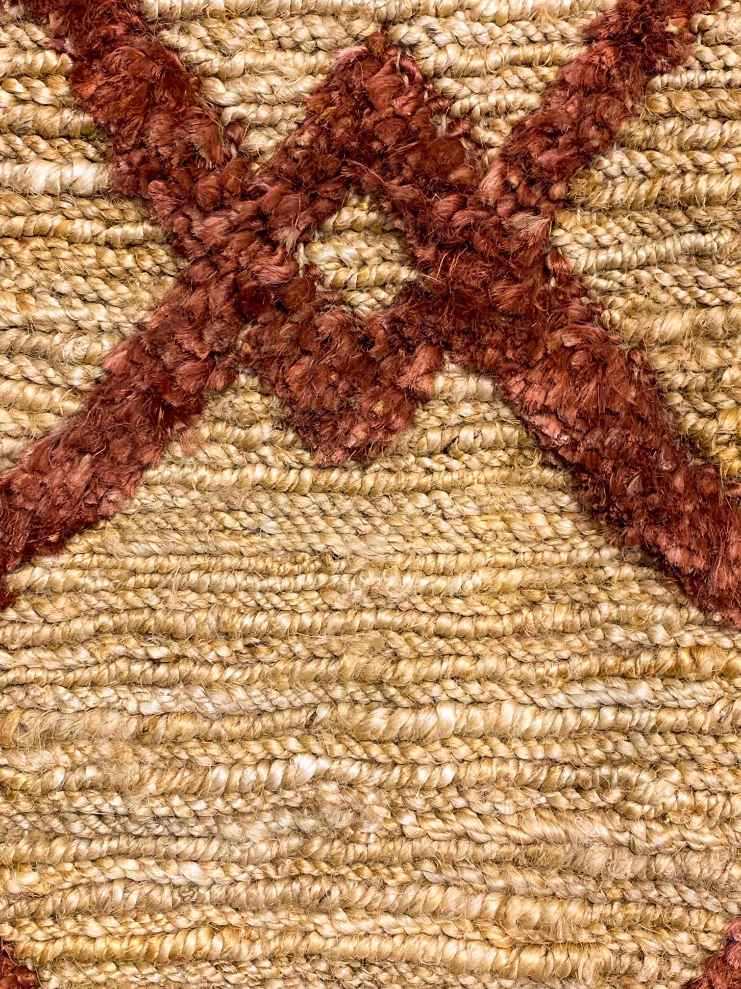 Hemp Handwoven Rug    Wales Maroon - Jute - Flatweave - Ajaypee Carpets (Thumbnail 9)
