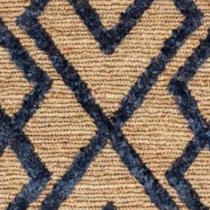 Hemp Handwoven Rug    Wales Navy Blue - Jute - Flatweave - Ajaypee Carpets (Thumbnail 2)