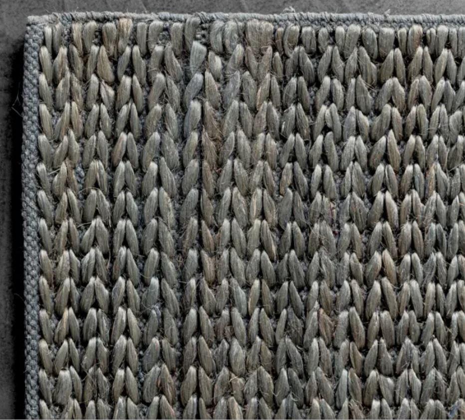 Hemp HandWoven Rug: Grey Braided Pony - Jute - Hand Woven - Ajaypee Carpets (Thumbnail 2)