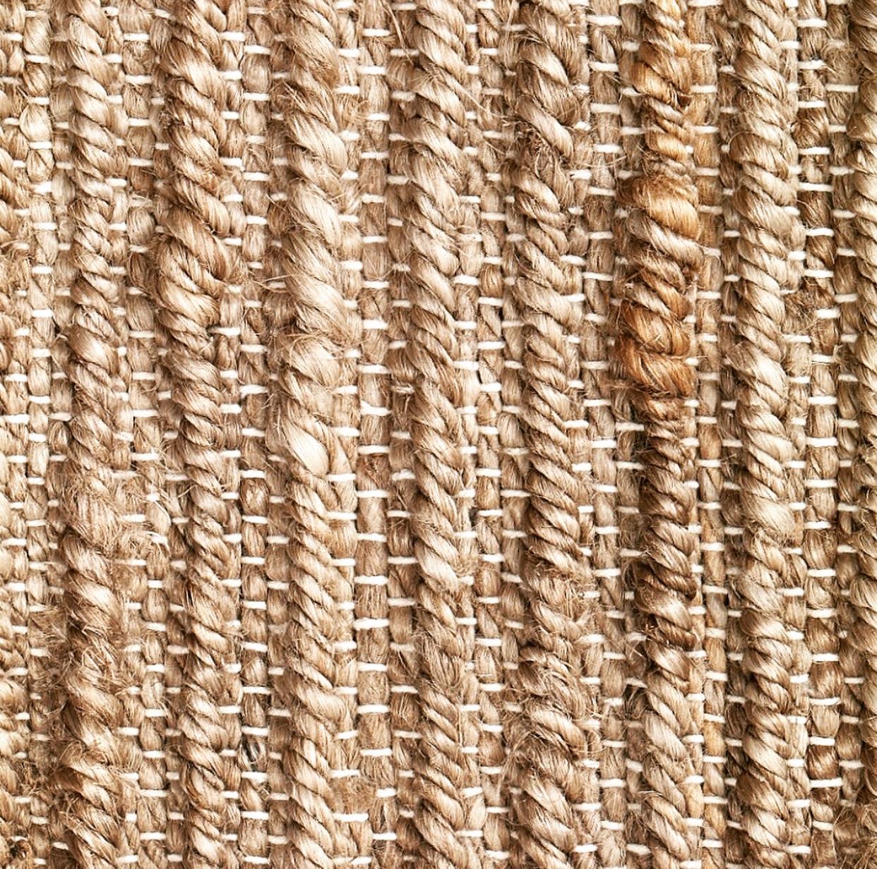 Hemp Handwoven Rug-Natural Ribbon - Hemp - Hand Woven - Ajaypee Carpets (Thumbnail 2)