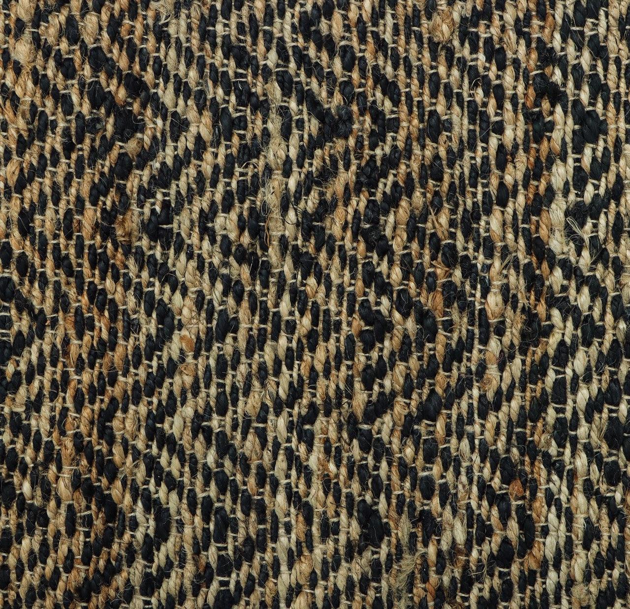 Hemp Handwoven Rug: Tide Natural & Black - Jute - Hand Woven - Ajaypee Carpets (Thumbnail 2)