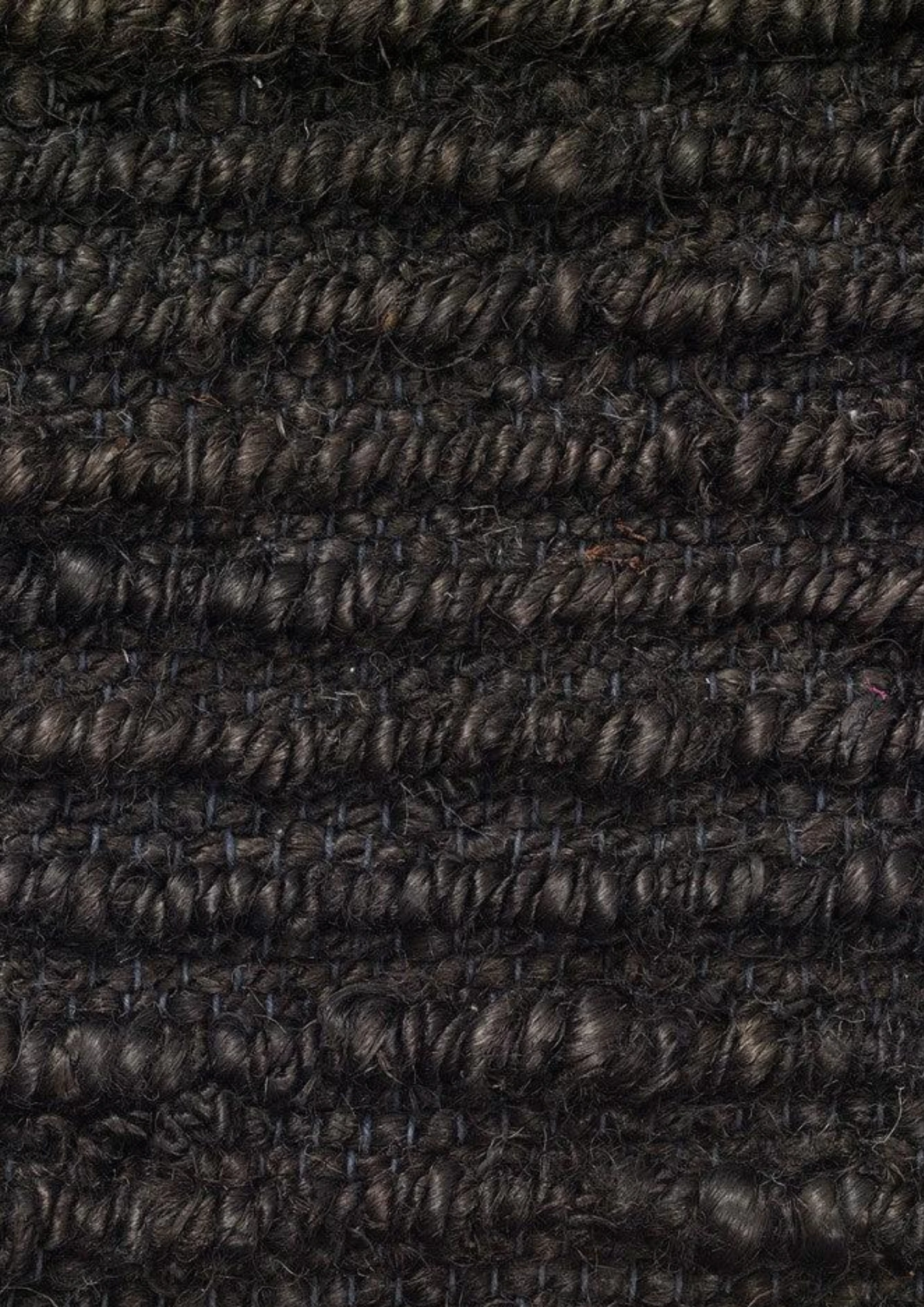 Hemp Handwoven Rug  Ribbon Black - Jute - Hand Woven - Ajaypee Carpets (Thumbnail 2)