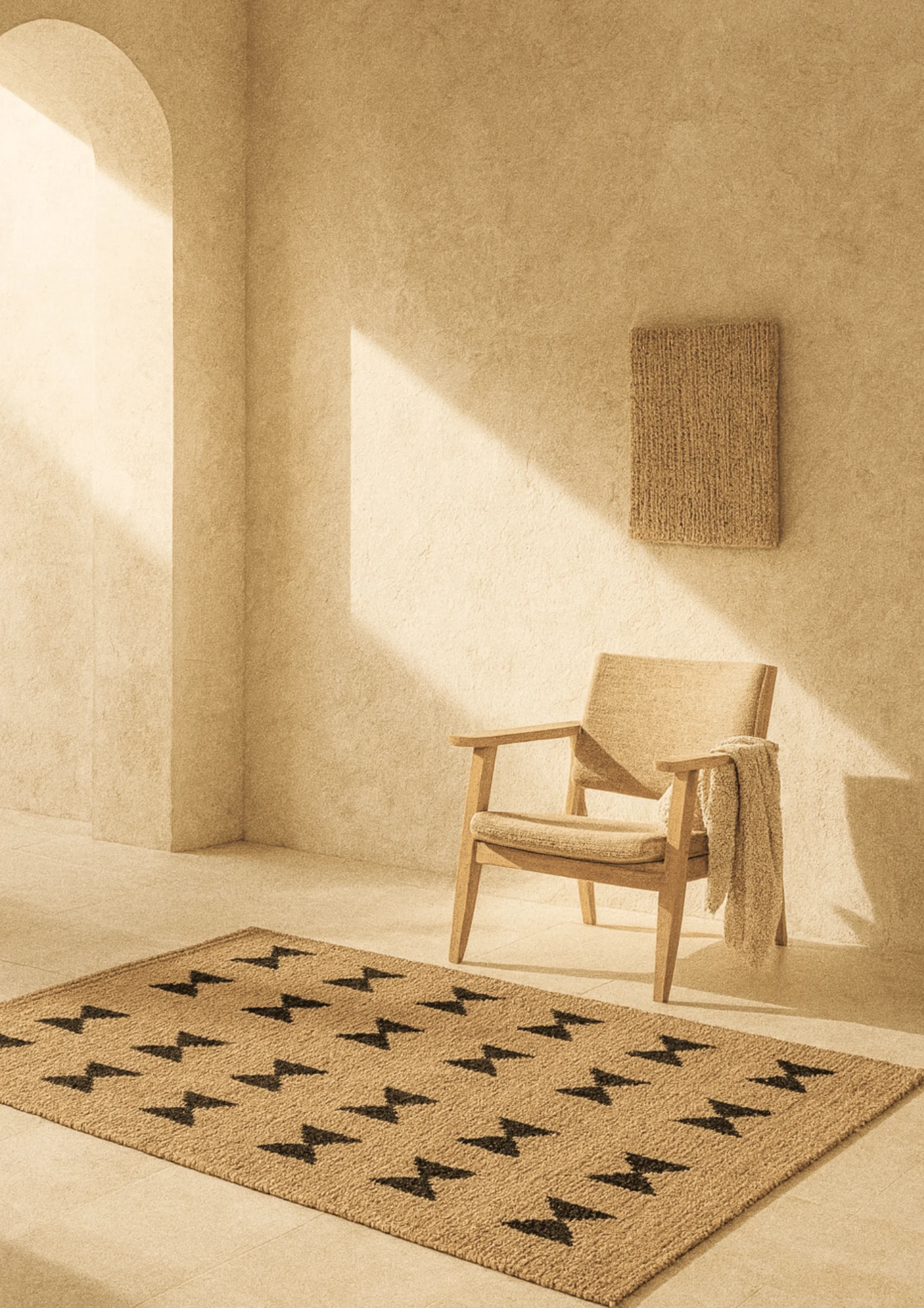 Hemp Handwoven Rug Aakar - Jute - Flatweave - Ajaypee Carpets (Thumbnail 2)