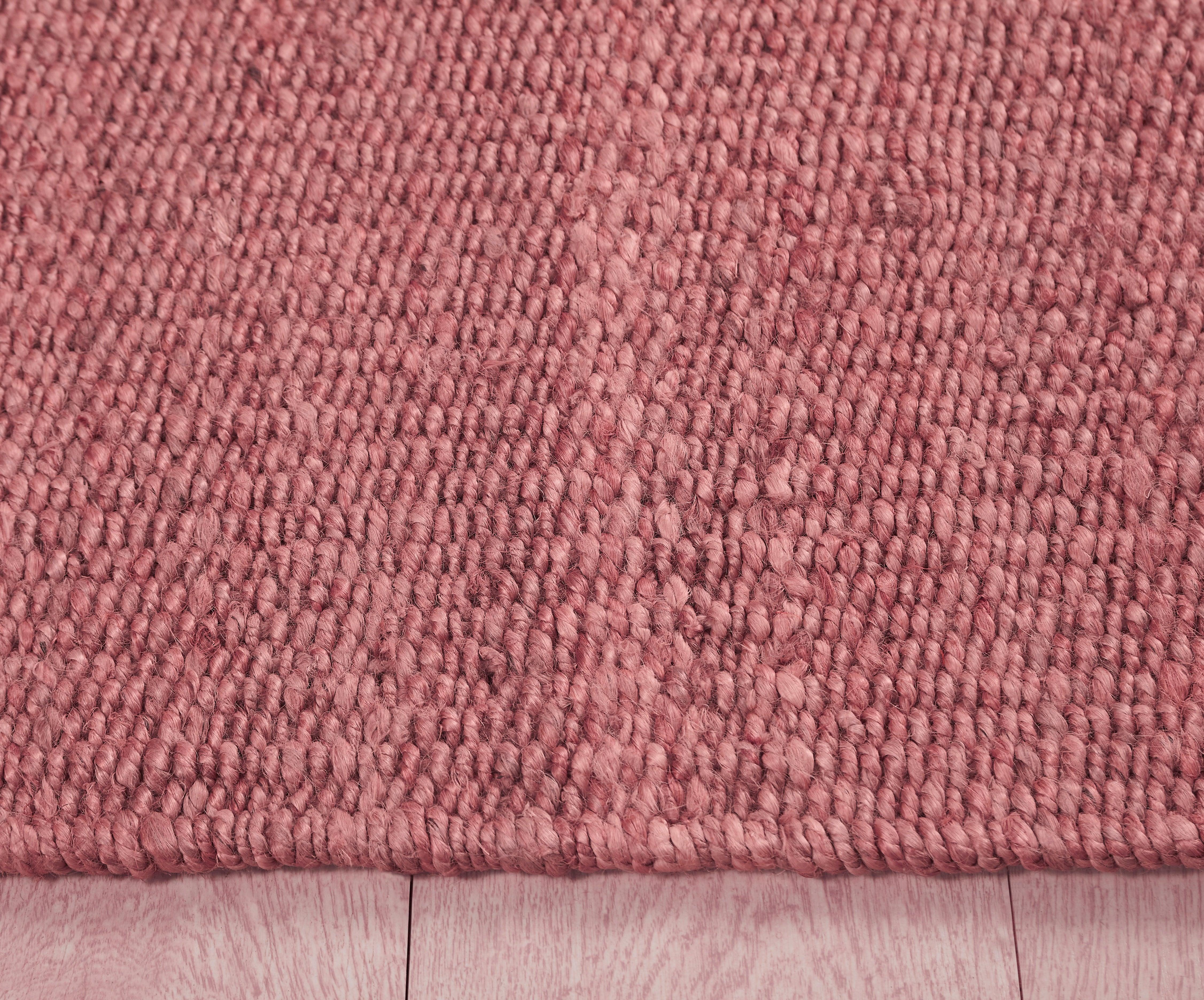 Hemp Handwoven Rug Chunky Rose - Jute - Hand Woven - Ajaypee Carpets (Thumbnail 4)