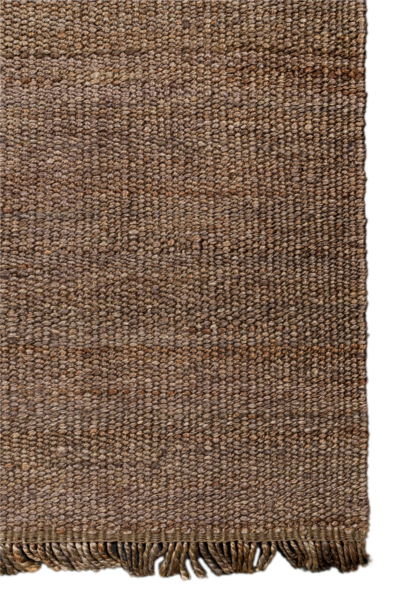 Hemp Handwoven Rug Panja Choco - Jute - Flatweave - Ajaypee Carpets (Thumbnail 2)