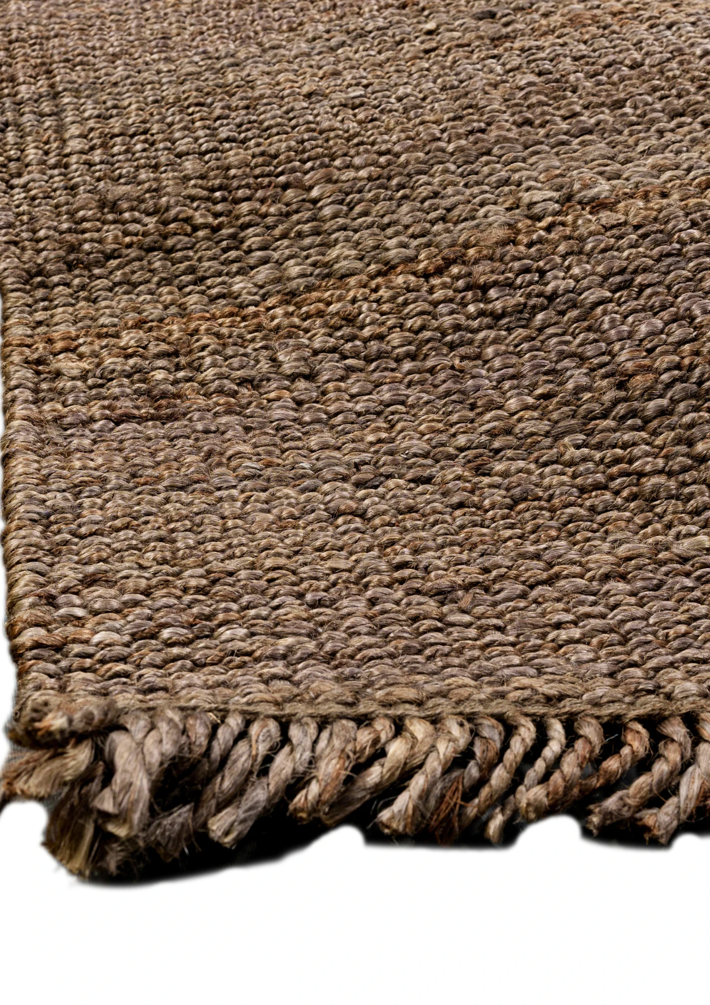 Hemp Handwoven Rug: Panja Choco - Hemp - Hand Woven - Ajaypee Carpets (Thumbnail 3)