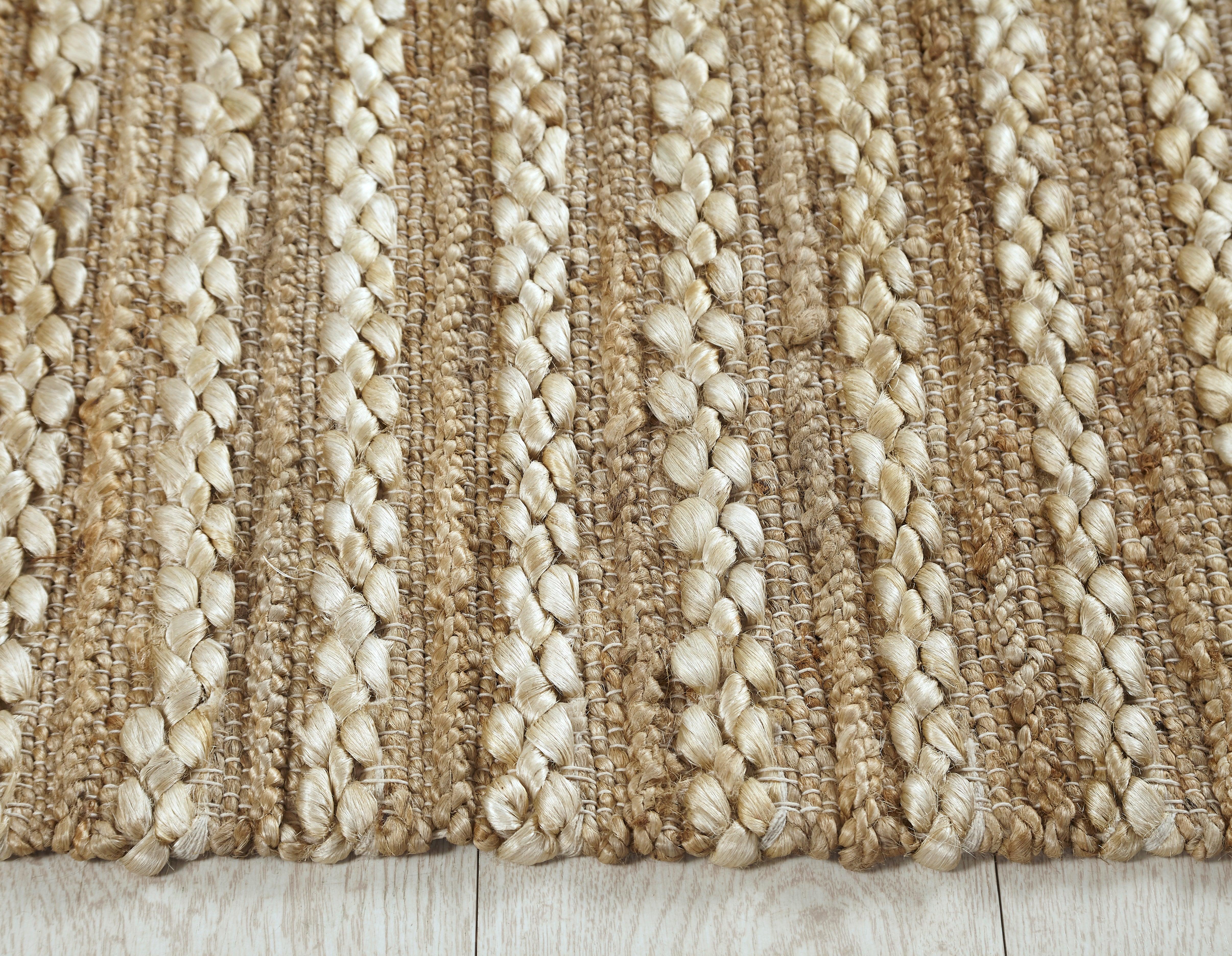 Hemp Handwoven Rug Ravi - Jute - Flatweave - Ajaypee Carpets (Thumbnail 6)