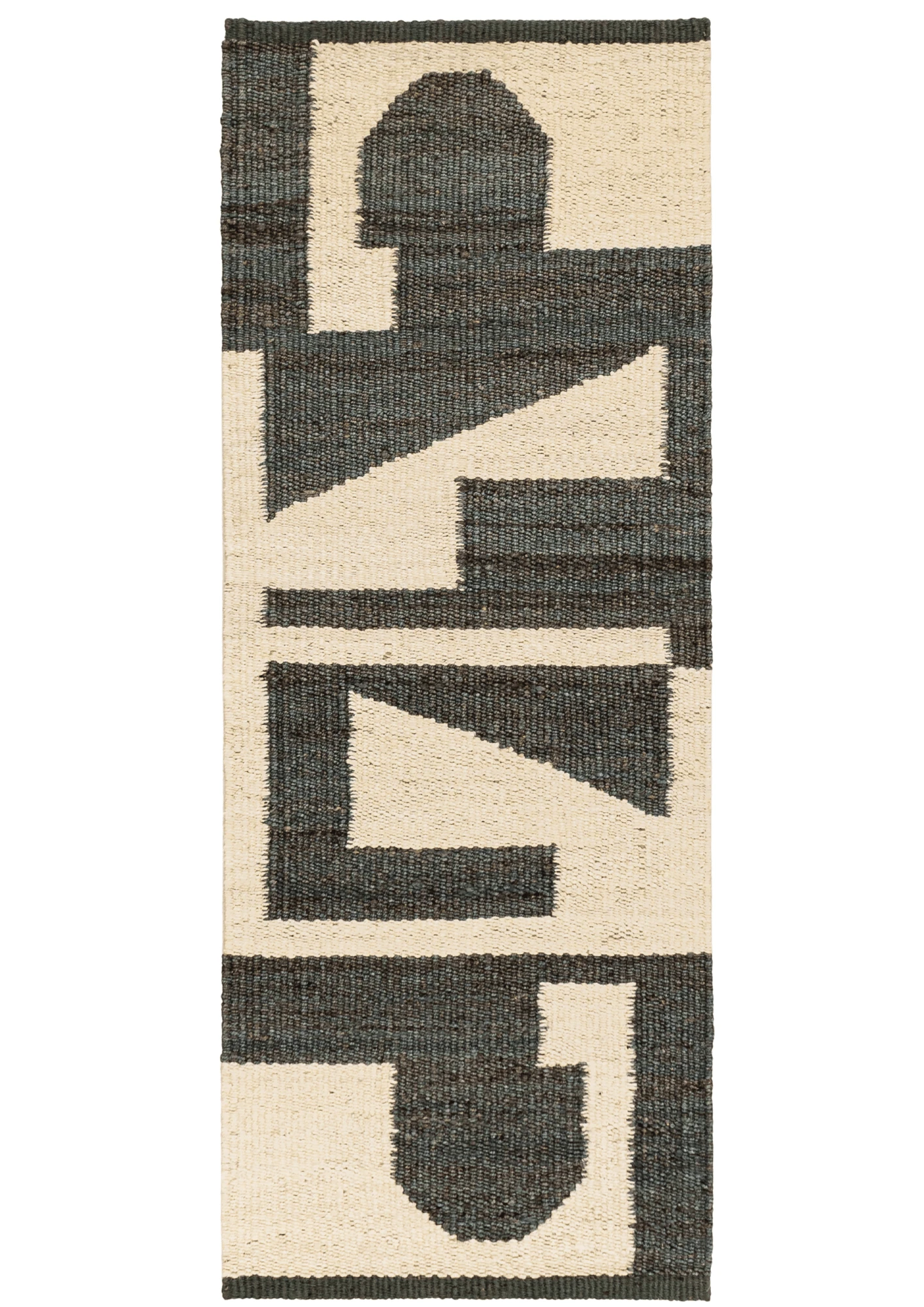 Hemp Handwoven Rug Stone Path – Jute Flatweave handmade carpet by Ajaypee Carpets