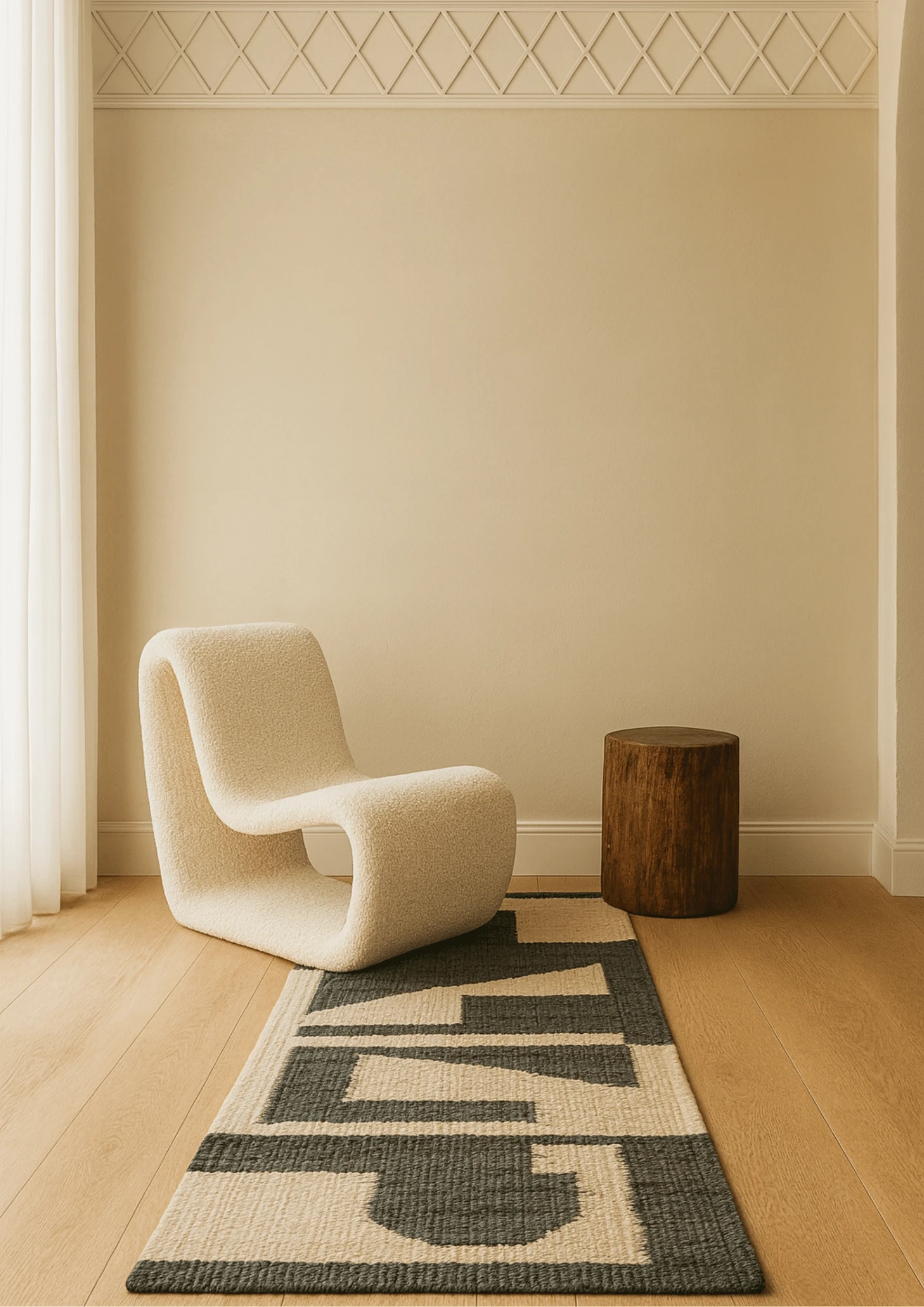 Hemp Handwoven Rug Stone Path - Jute - Flatweave - Ajaypee Carpets (Thumbnail 2)