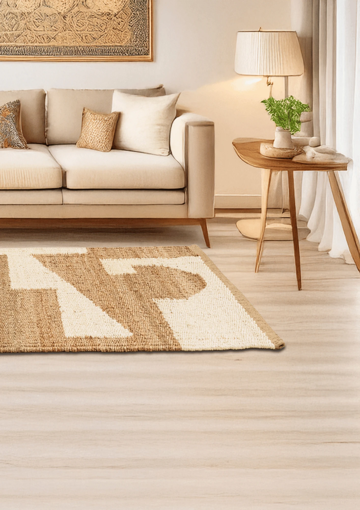 Hemp Handwoven Rug Tattva - Jute - Flatweave - Ajaypee Carpets (Thumbnail 2)