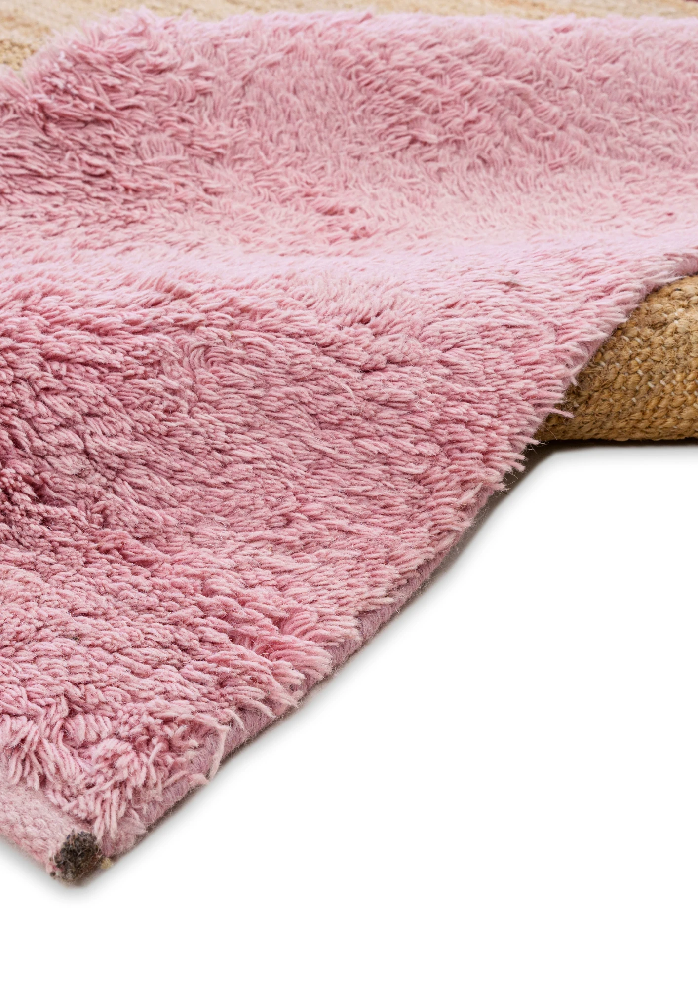 Hemp & Wool Hand knotted Carpet  Maroon Merge - Jute - Hand Knotted - Ajaypee Carpets (Thumbnail 2)