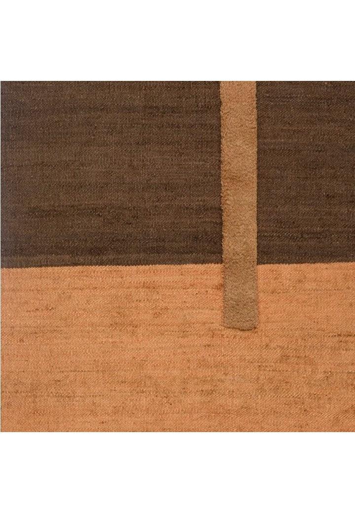 Hemp & Wool Hand knotted Carpet Linear Brown - Jute - Hand Knotted - Ajaypee Carpets (Thumbnail 2)