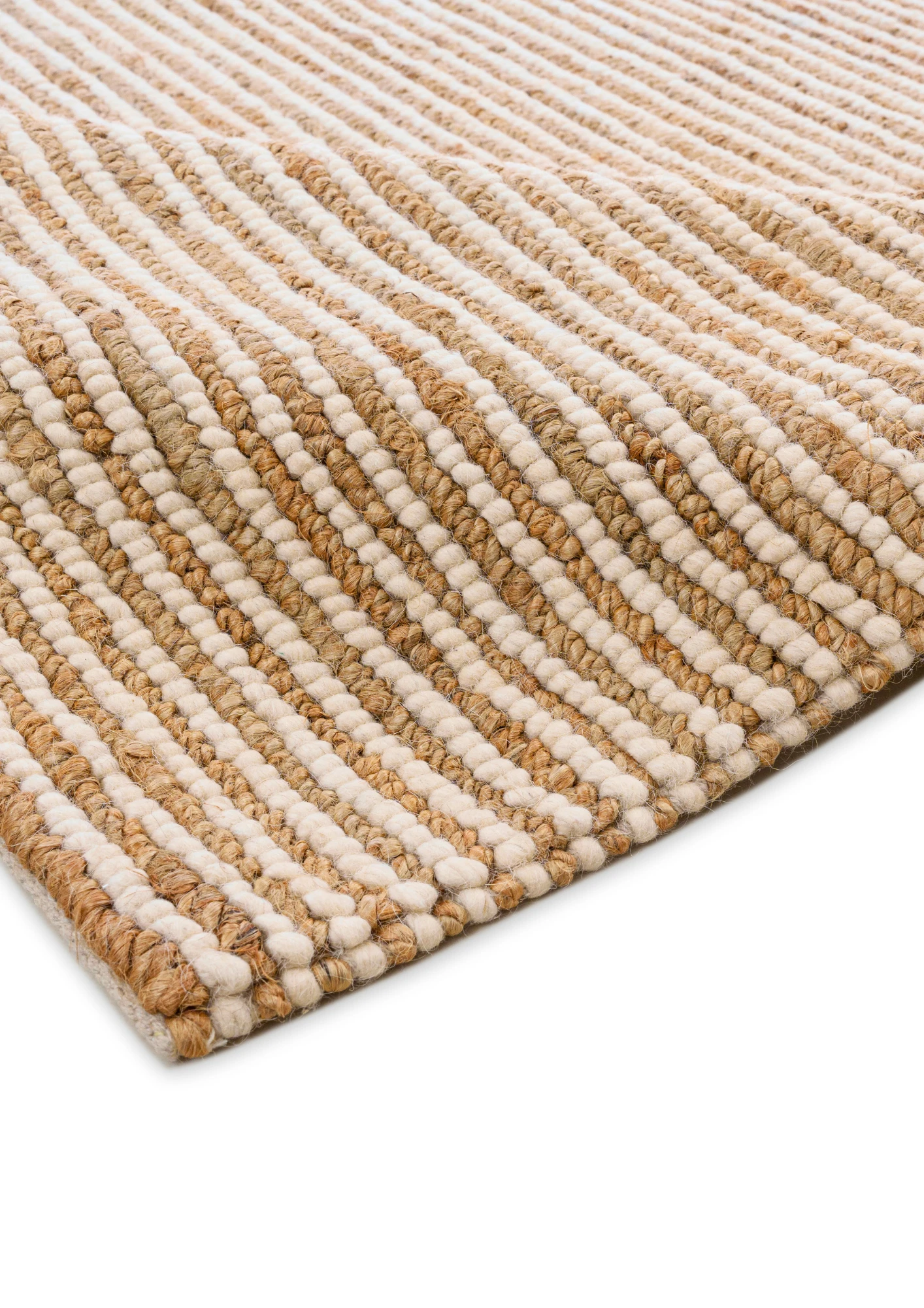 Hemp & Wool Hand Woven Rug Loop  Ava - Jute - Flatweave - Ajaypee Carpets (Thumbnail 2)