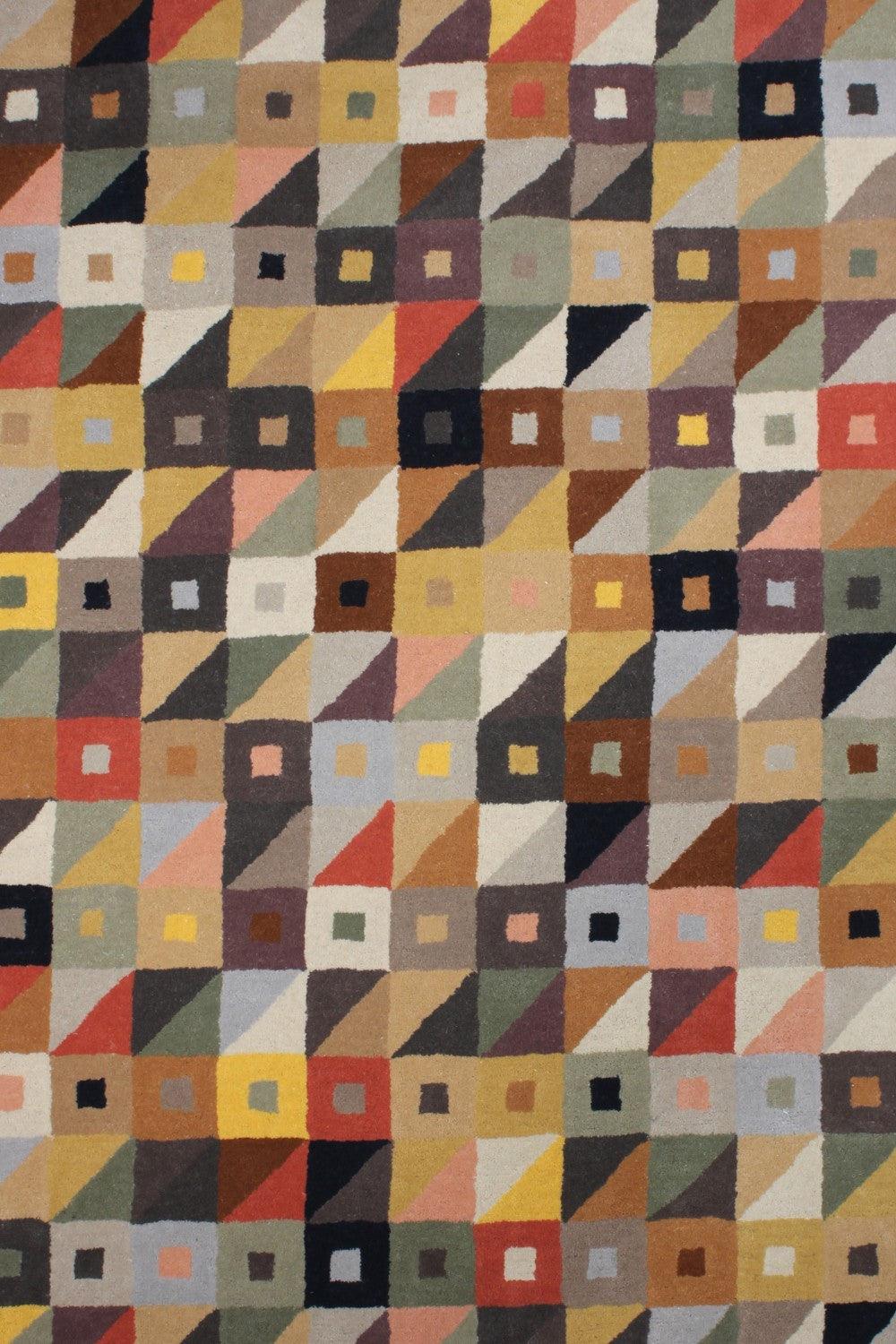 Wool HandTufted Carpet Multi Cajas - Cotton - Hand Knotted - Ajaypee Carpets (Thumbnail 4)