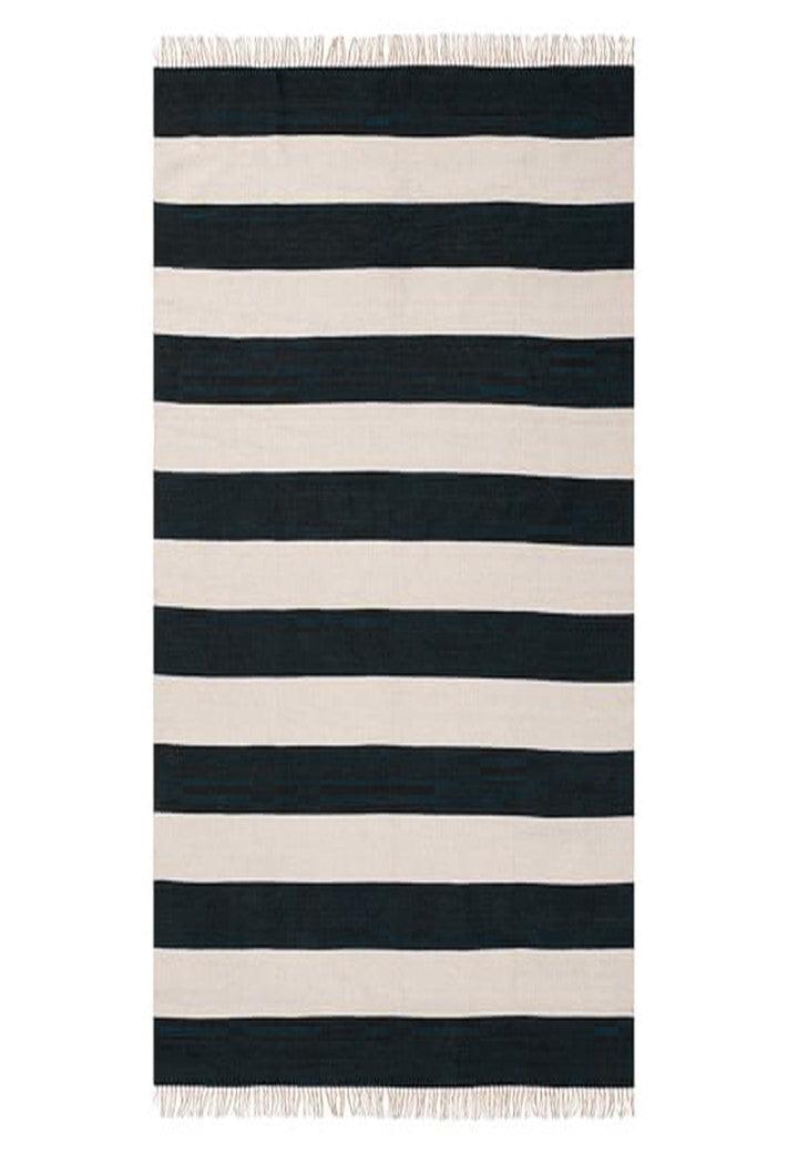 Cotton Handwoven Rug Cora Stripe - Cotton - Flatweave - Ajaypee Carpets (View 1)