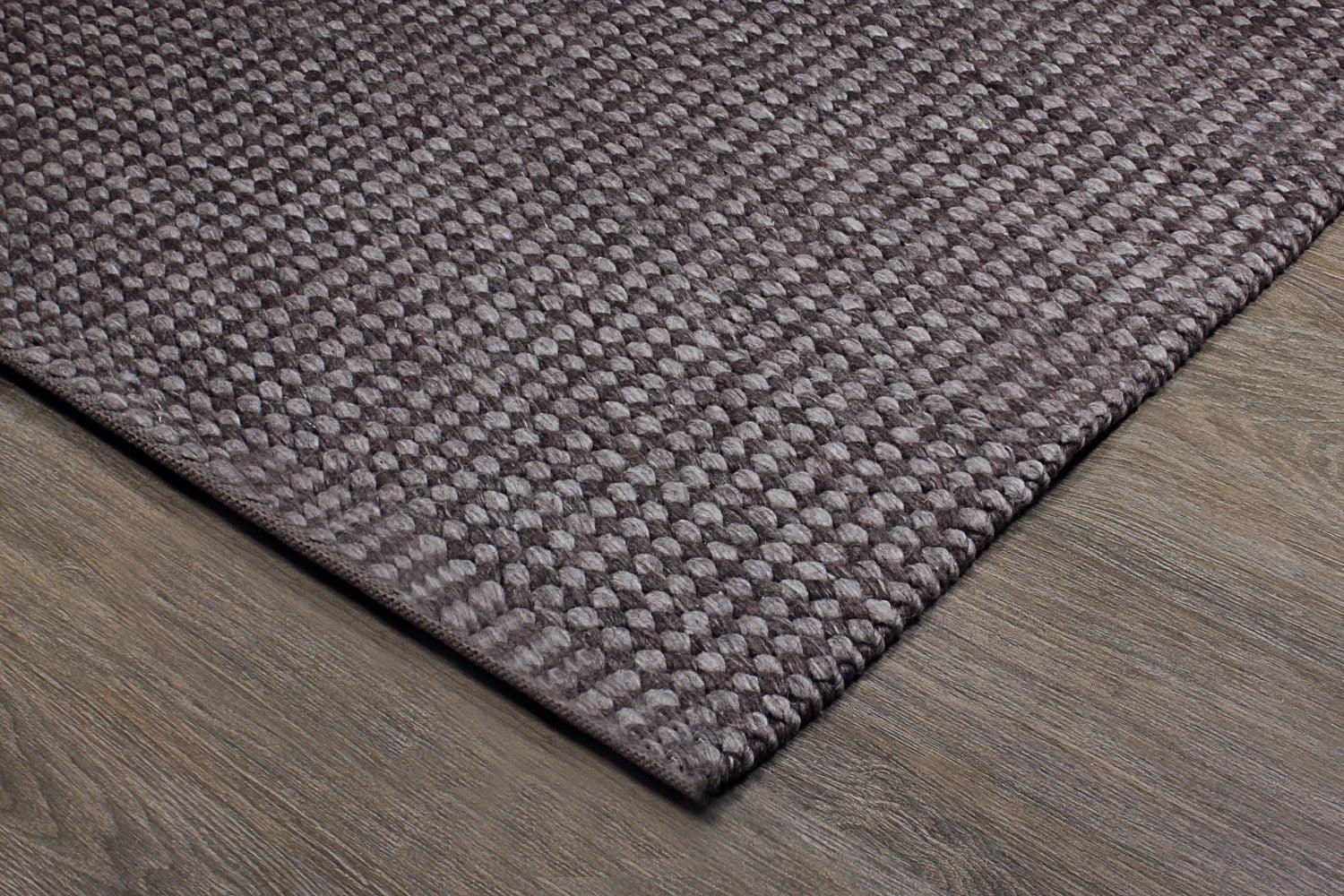 Natural Wool Handwoven Rug Luna - Cotton - Hand Woven - Ajaypee Carpets (Thumbnail 4)