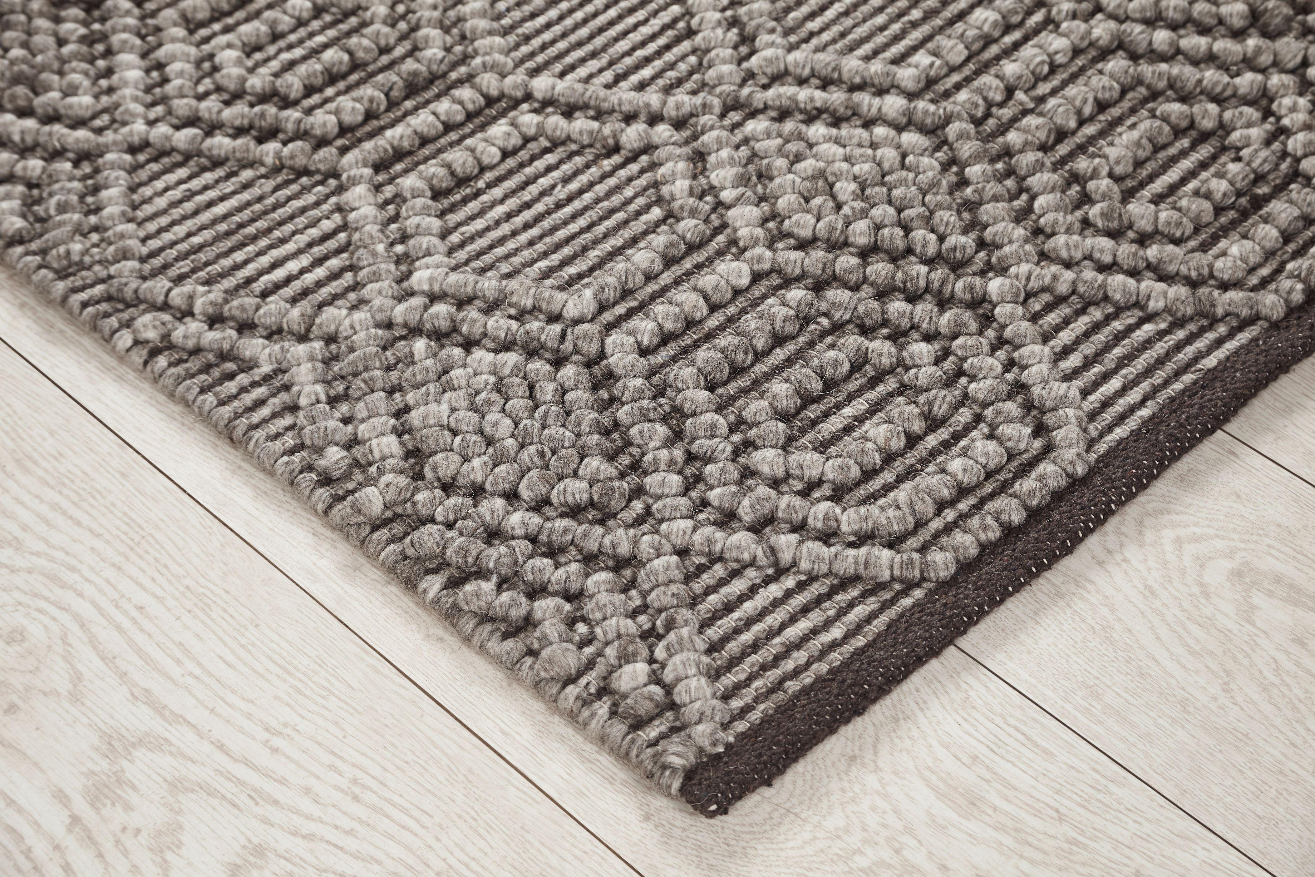 Natural Wool Handwoven Rug Rio - Cotton - Hand Woven - Ajaypee Carpets (Thumbnail 2)