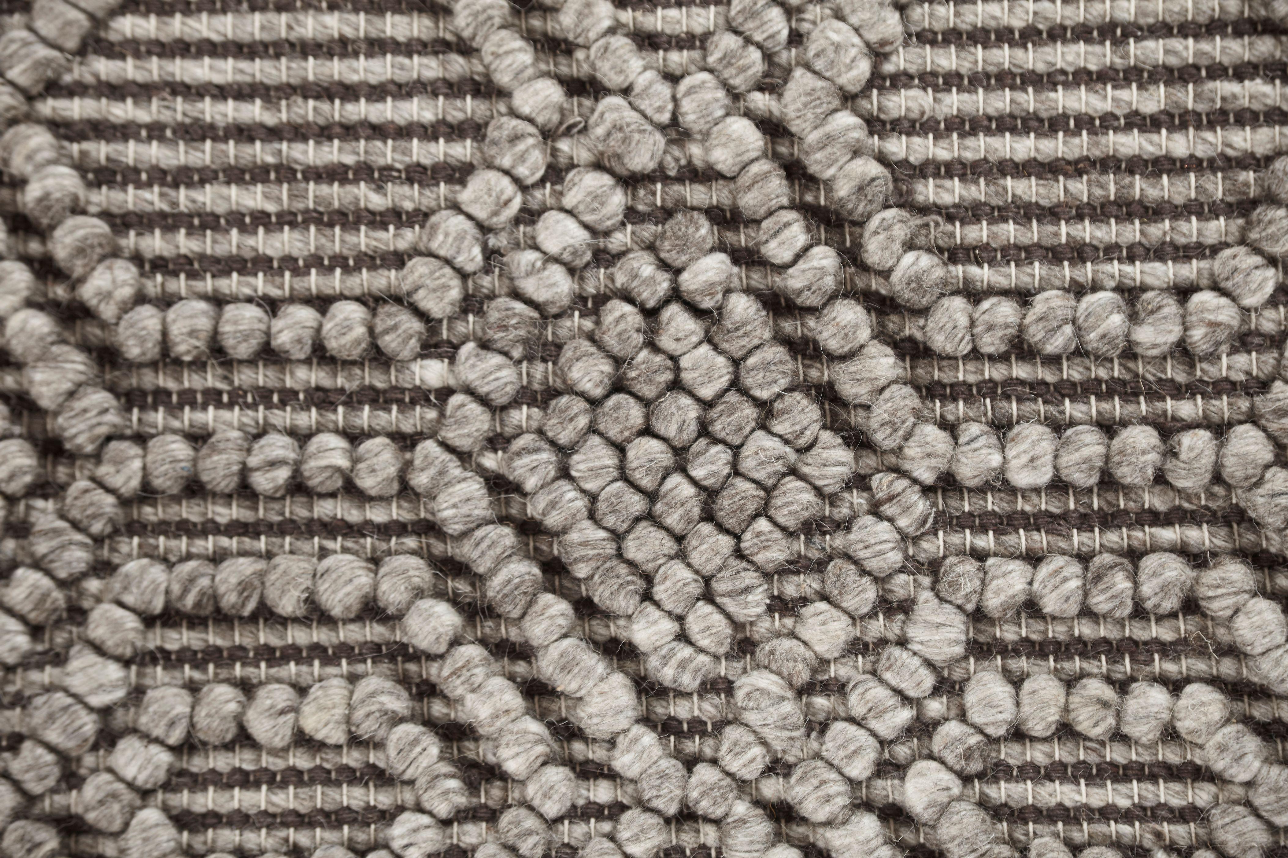 Natural Wool Handwoven Rug Rio - Cotton - Hand Woven - Ajaypee Carpets (Thumbnail 3)