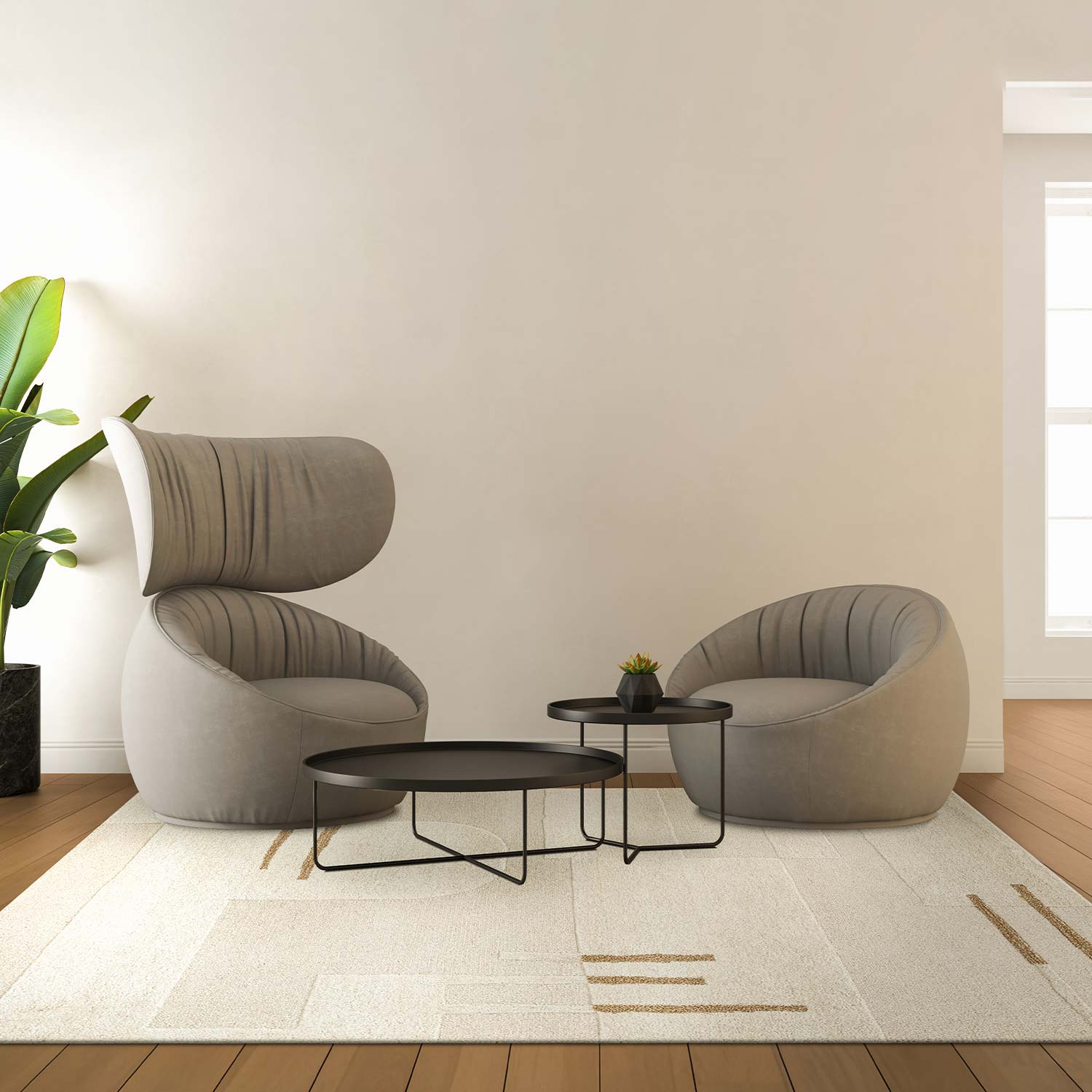 Amber Hand Tufted Woollen Rug – Cotton Hand Tufted handmade carpet by Ajaypee Carpets