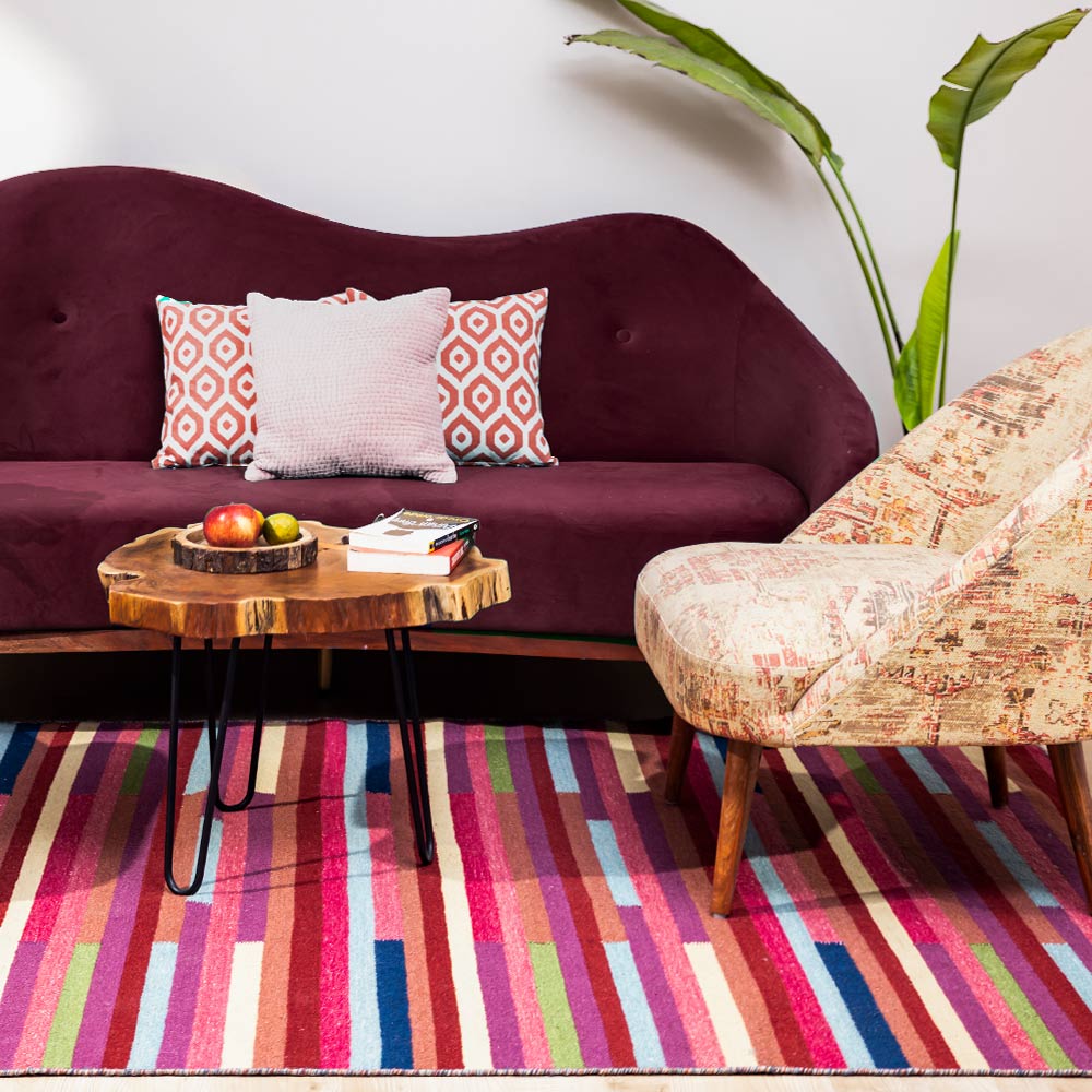 Bazegha Hand Woven Woollen Dhurrie – Wool Dhurrie handmade carpet by Ajaypee Carpets
