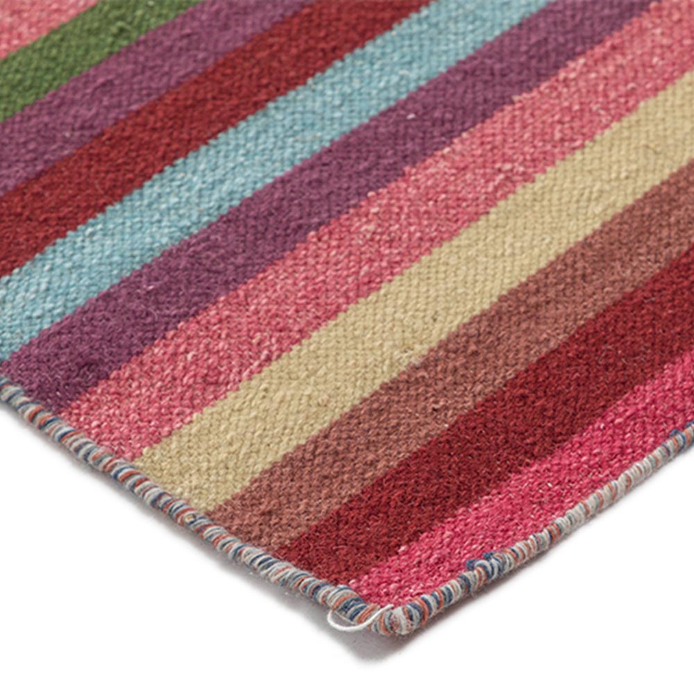 Bazegha Hand Woven Woollen Dhurrie - Wool - Dhurrie - Ajaypee Carpets (Thumbnail 3)