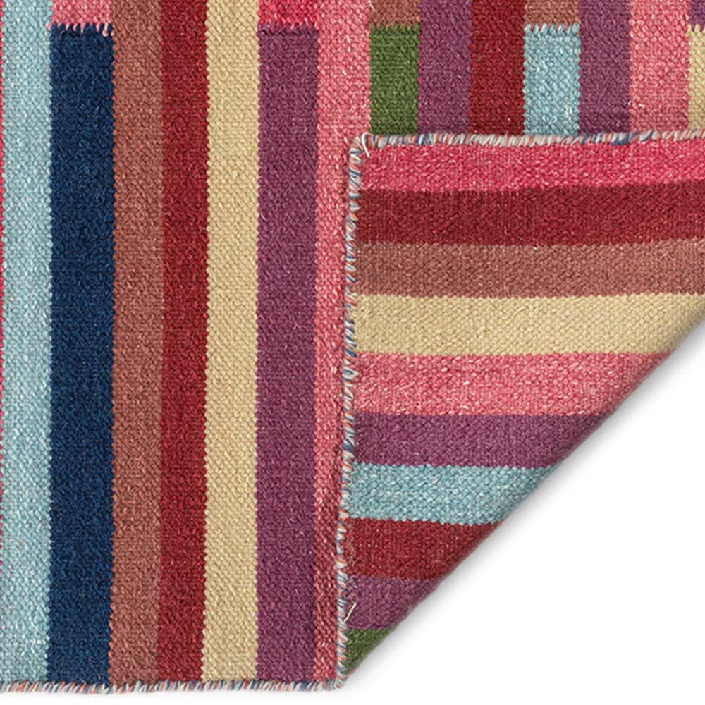Bazegha Hand Woven Woollen Dhurrie - Wool - Dhurrie - Ajaypee Carpets (Thumbnail 5)