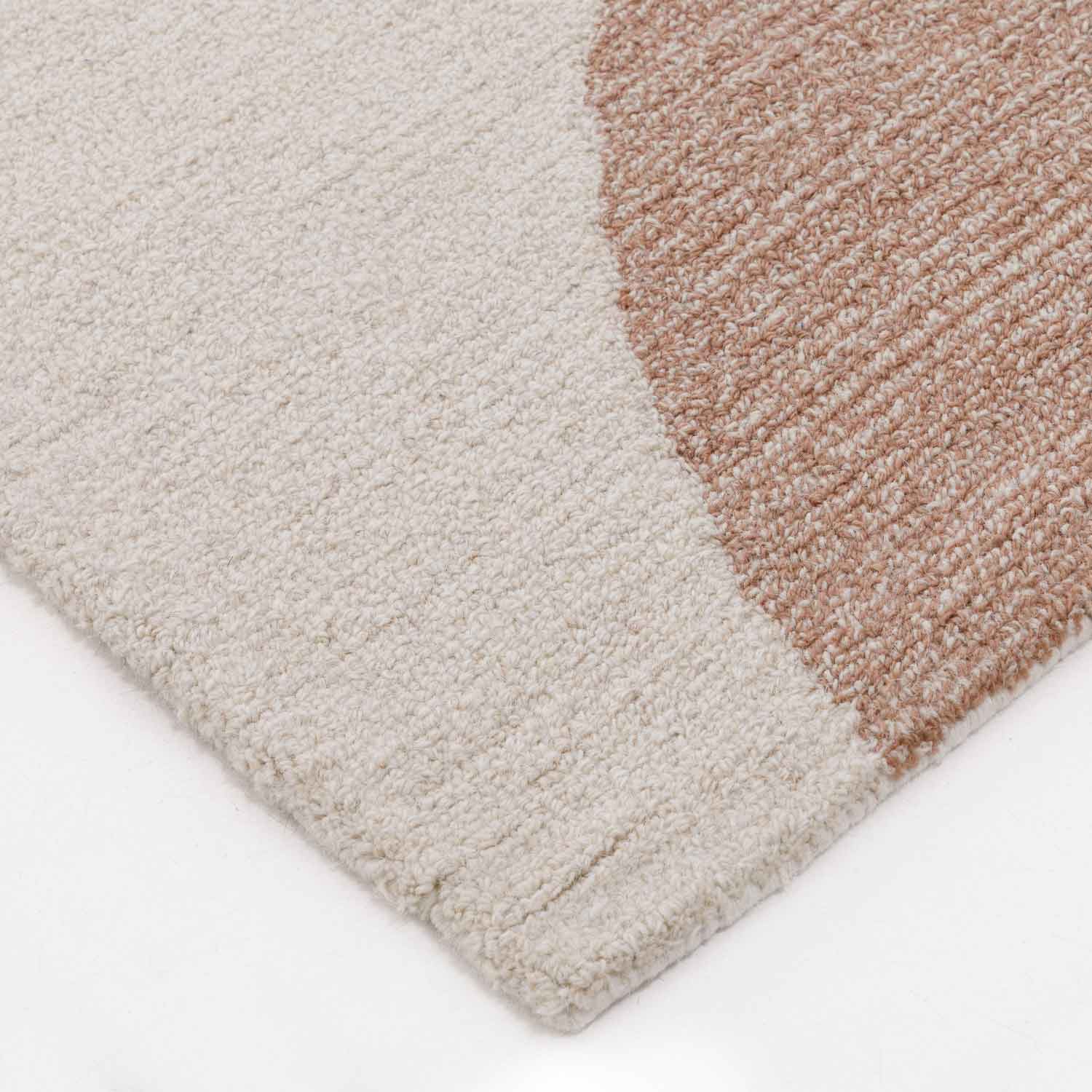 Block Hand Tufted Woollen Rug - Cotton - Hand Tufted - Ajaypee Carpets (Thumbnail 3)