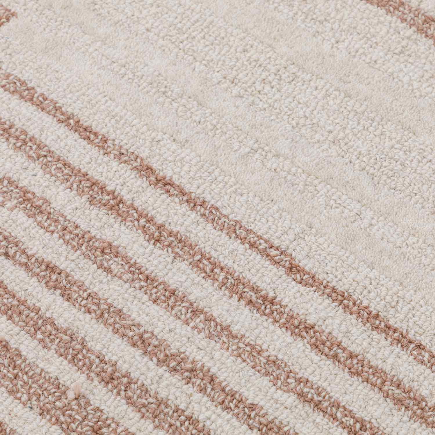 Block Hand Tufted Woollen Rug - Cotton - Hand Tufted - Ajaypee Carpets (Thumbnail 4)