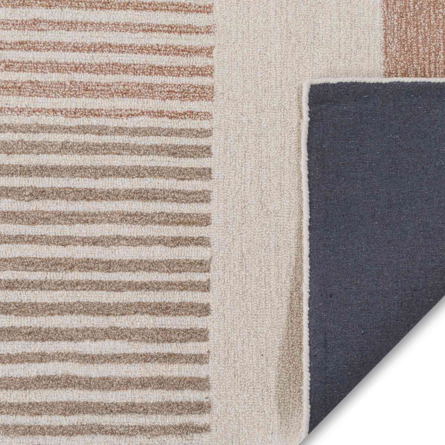 Block Hand Tufted Woollen Rug - Cotton - Hand Tufted - Ajaypee Carpets (Thumbnail 6)