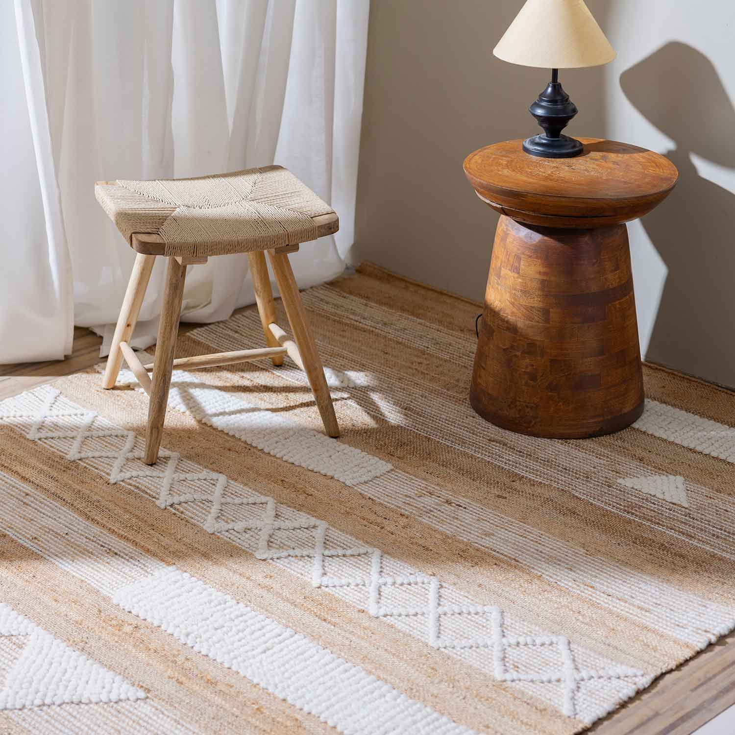 Cave Flat Weave Jute & Wool Dhurrie – Jute Flatweave handmade carpet by Ajaypee Carpets