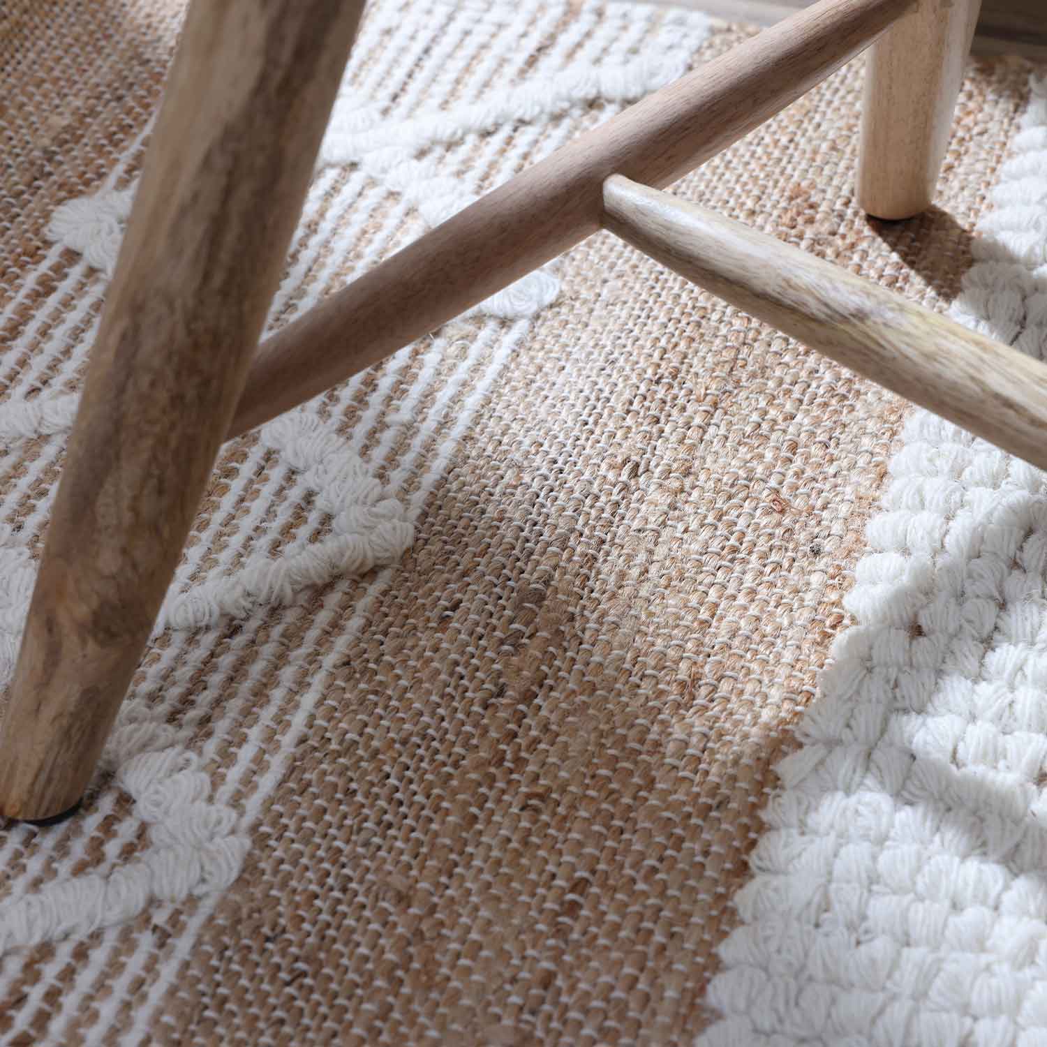 Cave Flat Weave Jute & Wool Dhurrie - Jute - Flatweave - Ajaypee Carpets (Thumbnail 4)