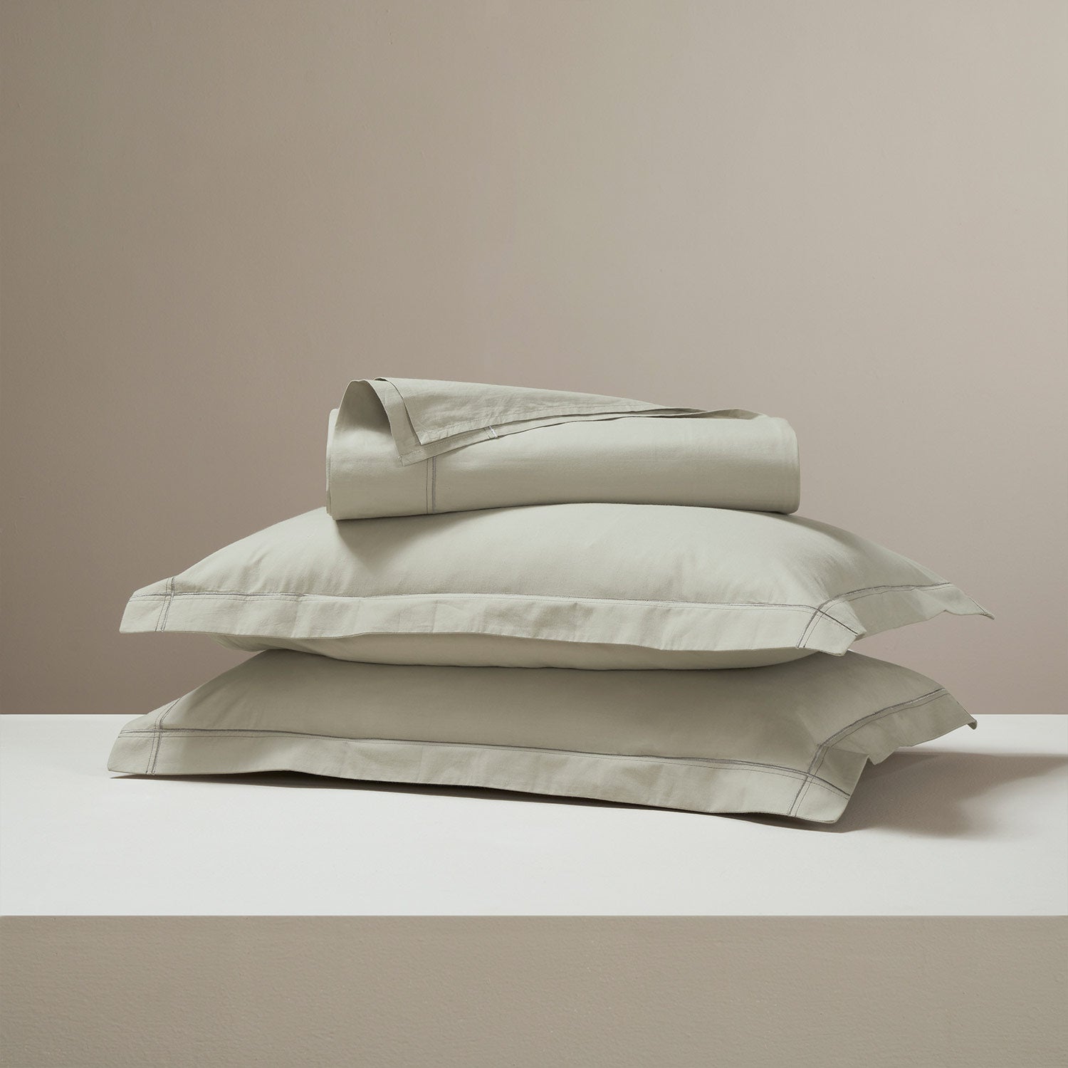 Clair Cotton Percale Bedsheet Set - Cotton - Hand Woven - Ajaypee Carpets (Thumbnail 2)