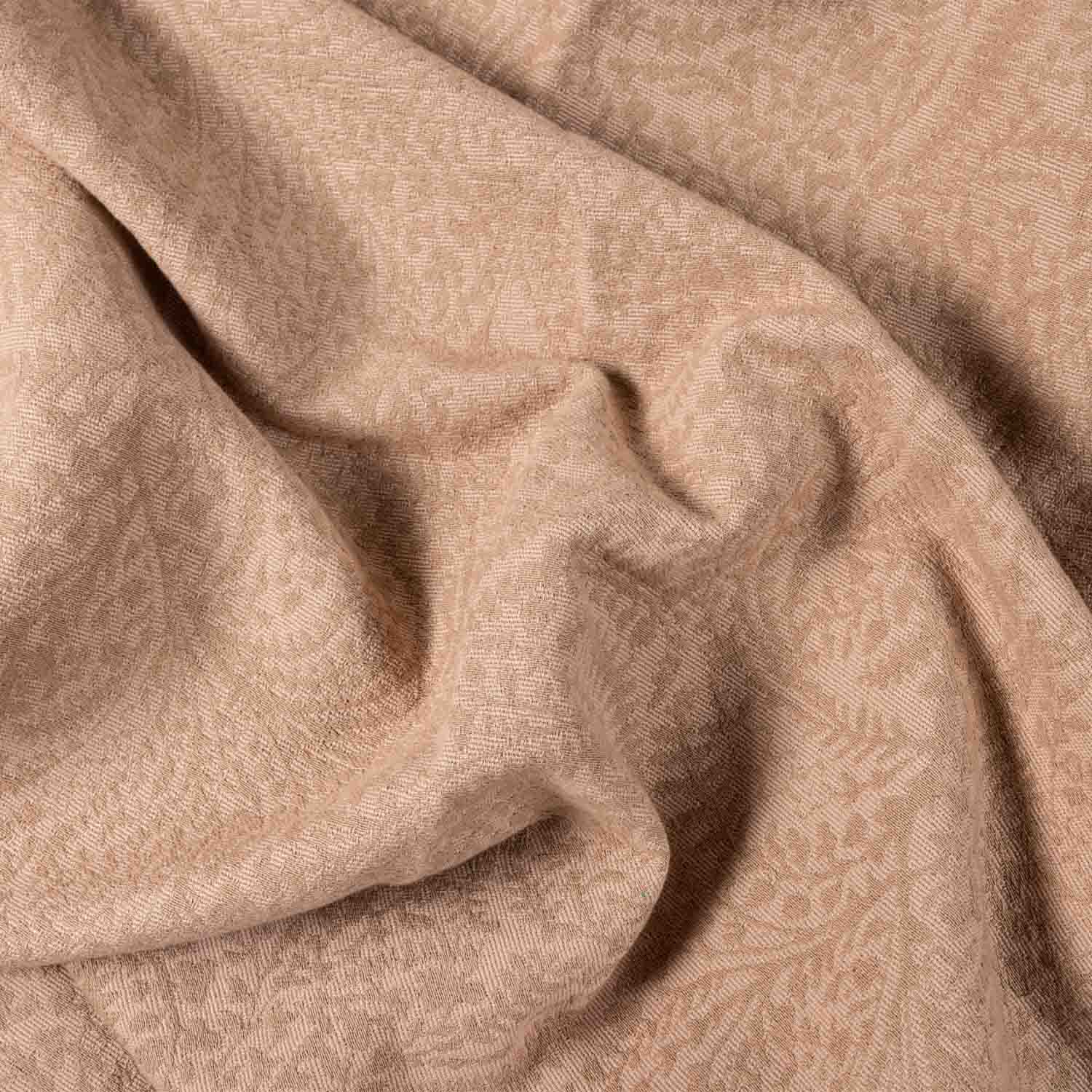 Biscuit Cotton Dobby Design Throw - Cotton - Hand Woven - Ajaypee Carpets (Thumbnail 4)
