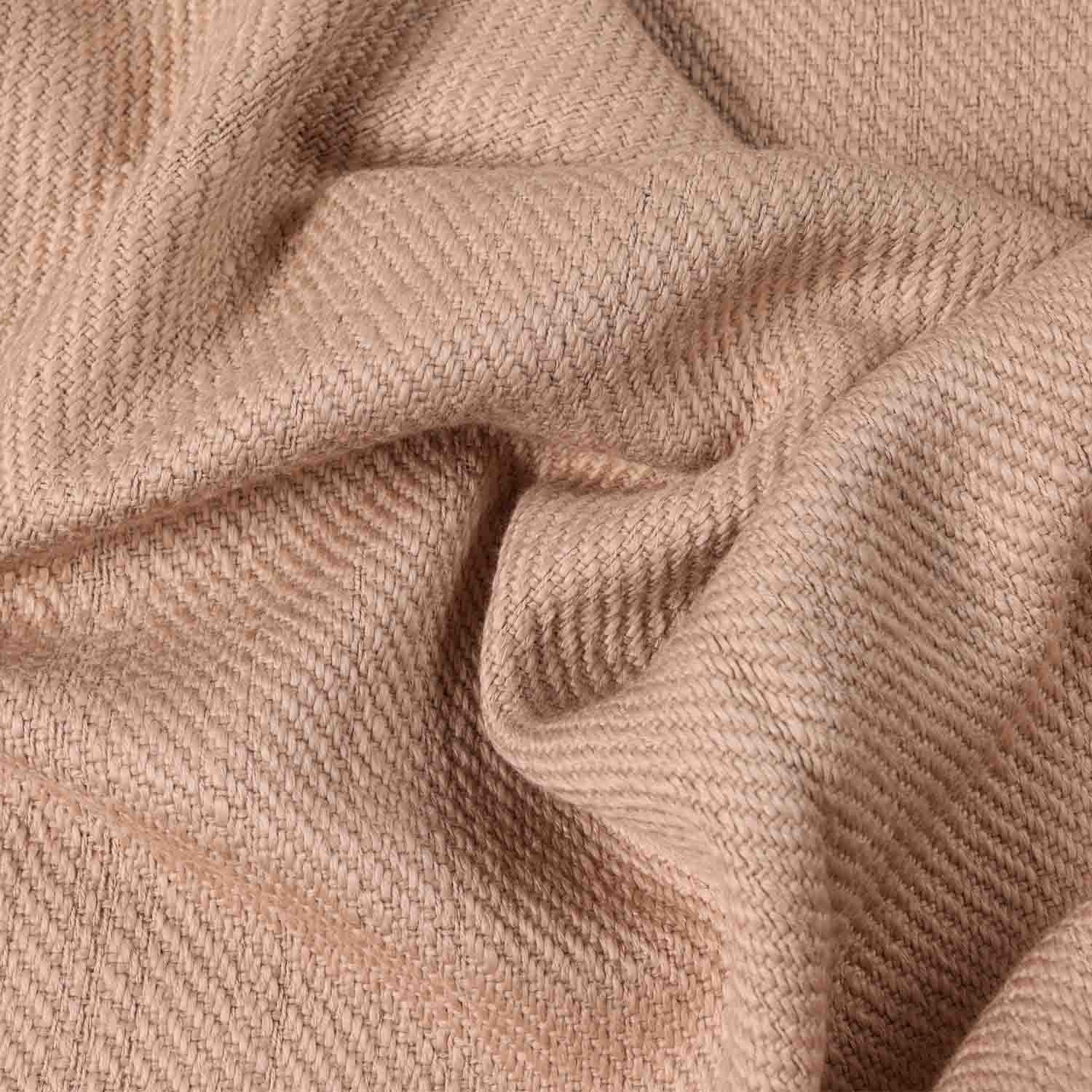 Bouclé Cotton Dobby Design Throw - Cotton - Hand Woven - Ajaypee Carpets (Thumbnail 4)