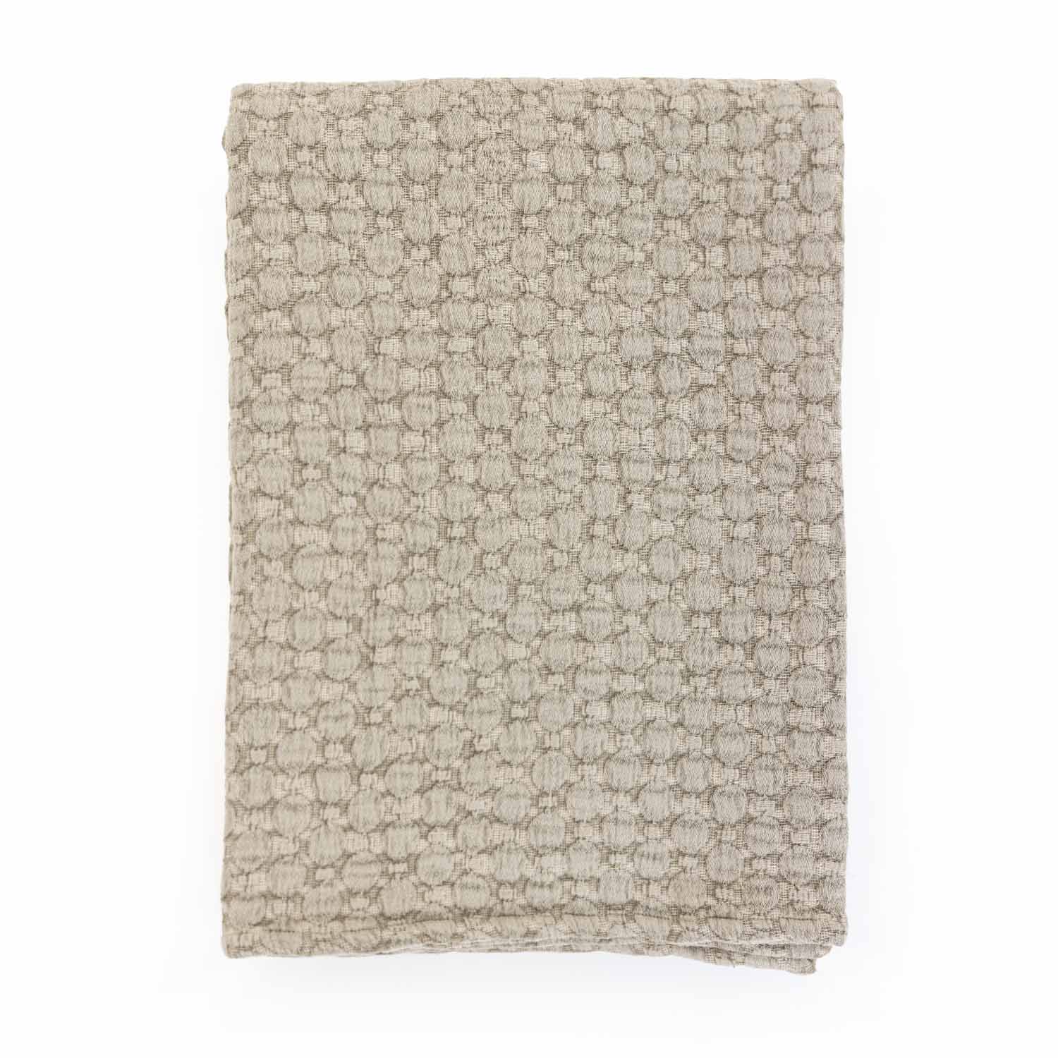 Chevron Cotton Jacquard Throw - Cotton - Hand Woven - Ajaypee Carpets (Thumbnail 2)