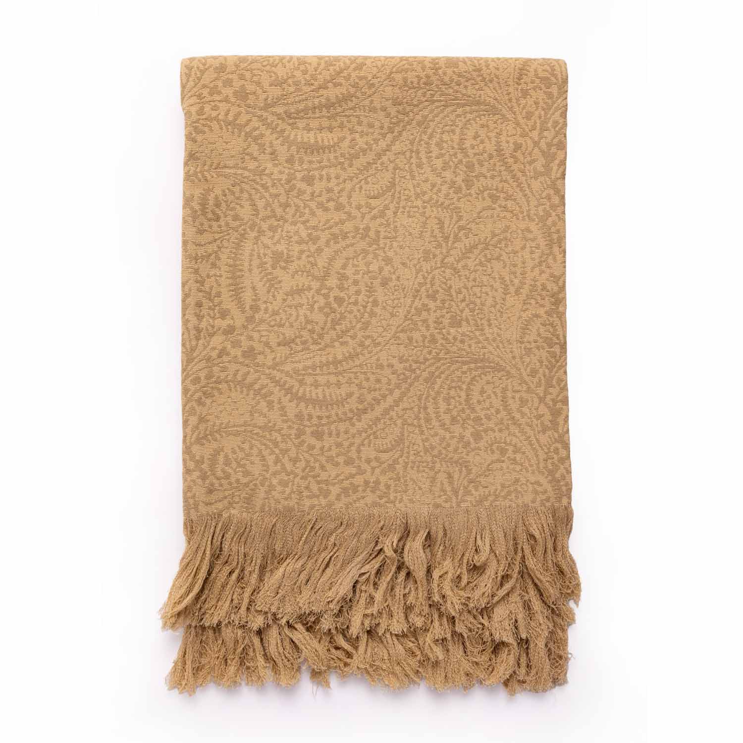 Banter Cotton Jacquard Throw - Cotton - Hand Woven - Ajaypee Carpets (Thumbnail 2)