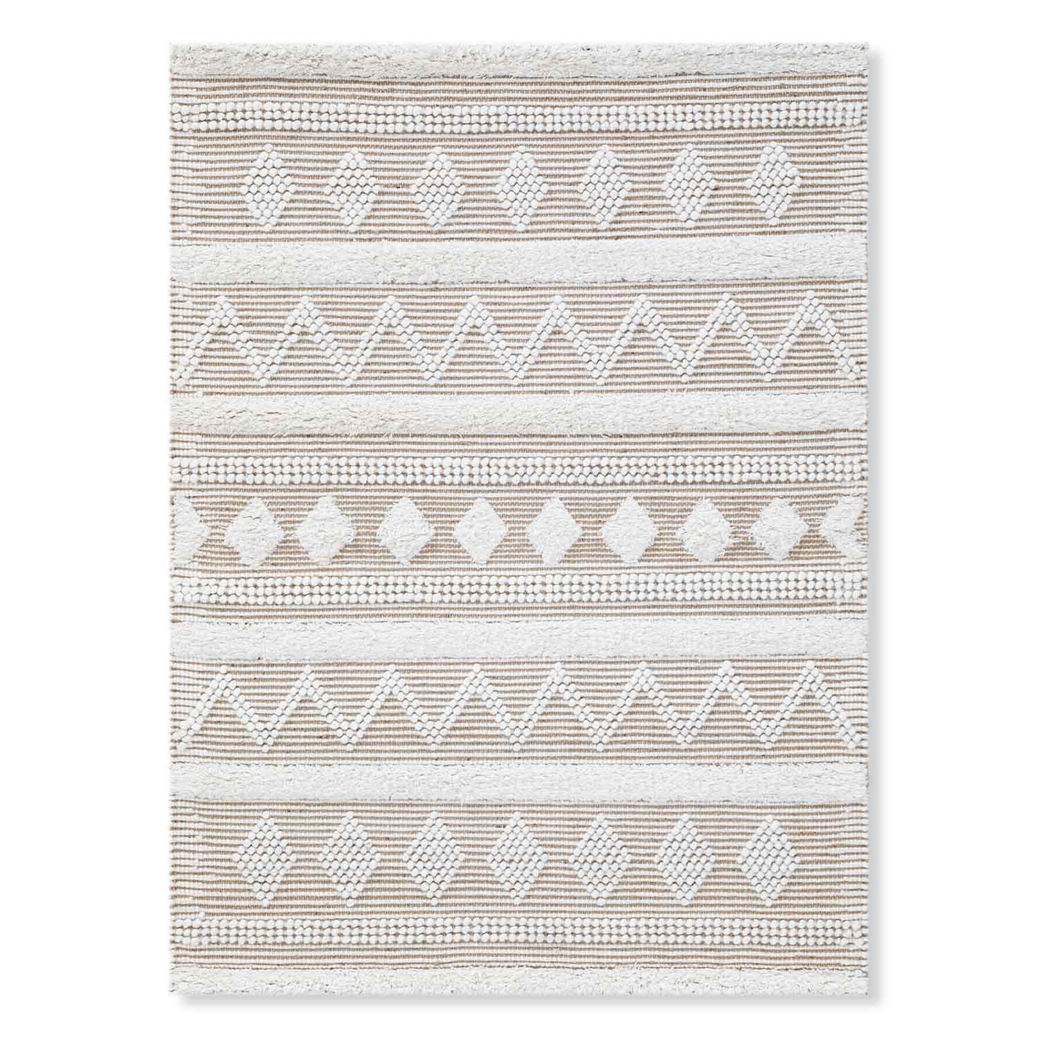 Diamond Flat Weave Wool And Jute Dhurrie - Jute - Flatweave - Ajaypee Carpets (Thumbnail 2)