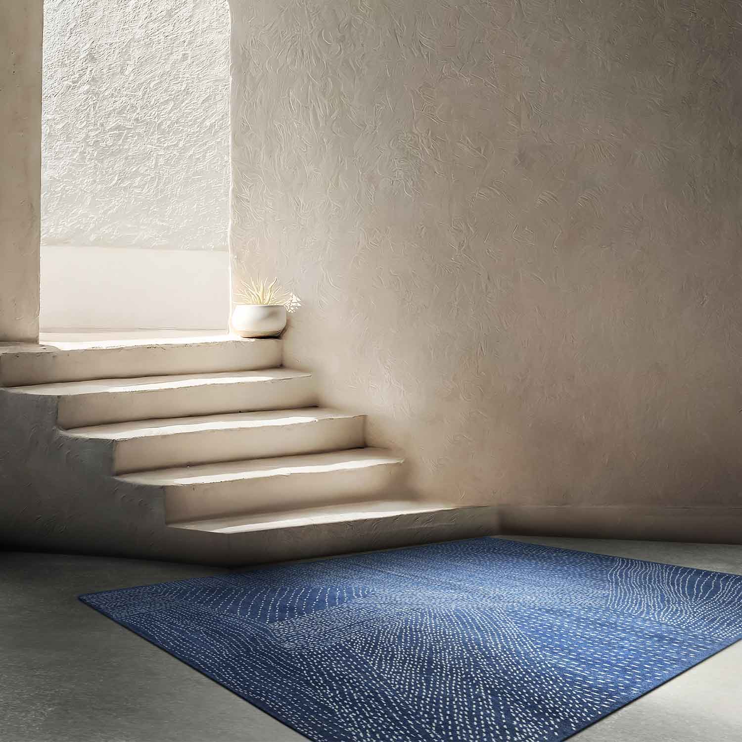 Firoza Hand Knotted Woollen Rug by Abraham & Thakore – Cotton Hand Knotted handmade carpet by Ajaypee Carpets