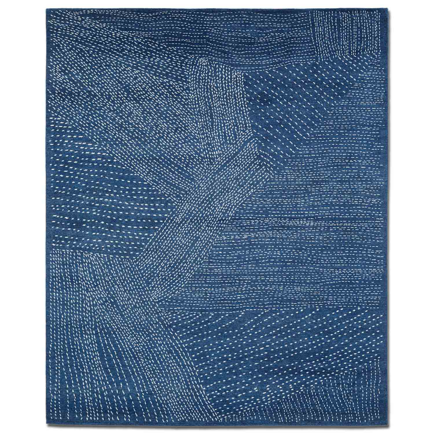 Firoza Hand Knotted Woollen Rug by Abraham & Thakore - Cotton - Hand Knotted - Ajaypee Carpets (Thumbnail 2)