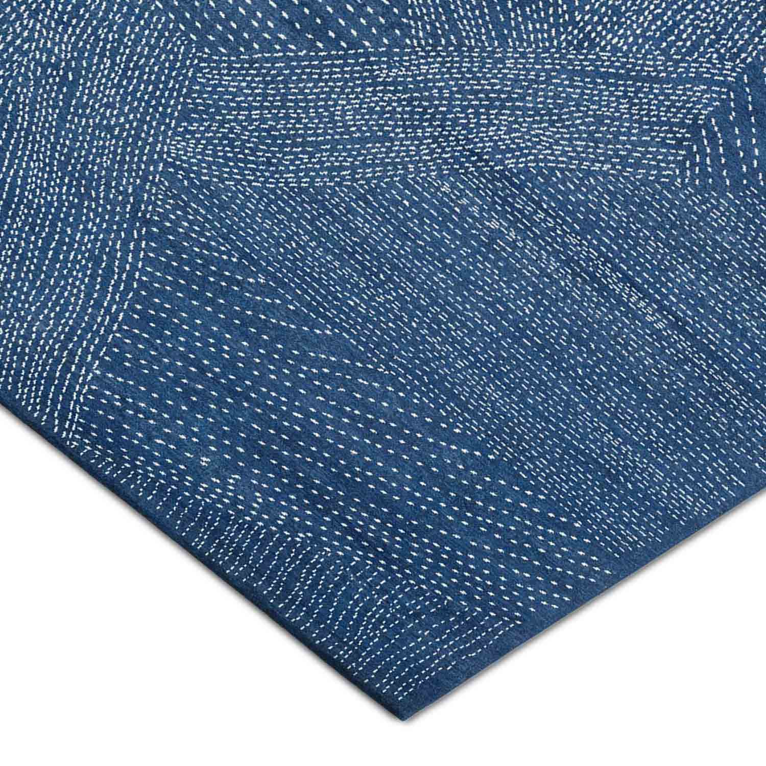 Firoza Hand Knotted Woollen Rug by Abraham & Thakore - Cotton - Hand Knotted - Ajaypee Carpets (Thumbnail 3)
